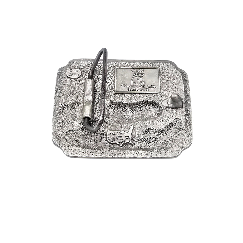 Pewter Belt Buckle Featuring a Mule Deer Buck # D-13