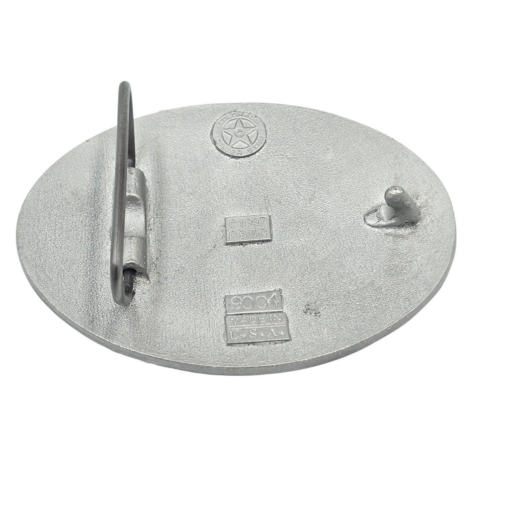 Pewter Belt Buckle Featuring a Bald Eagle Head #9004