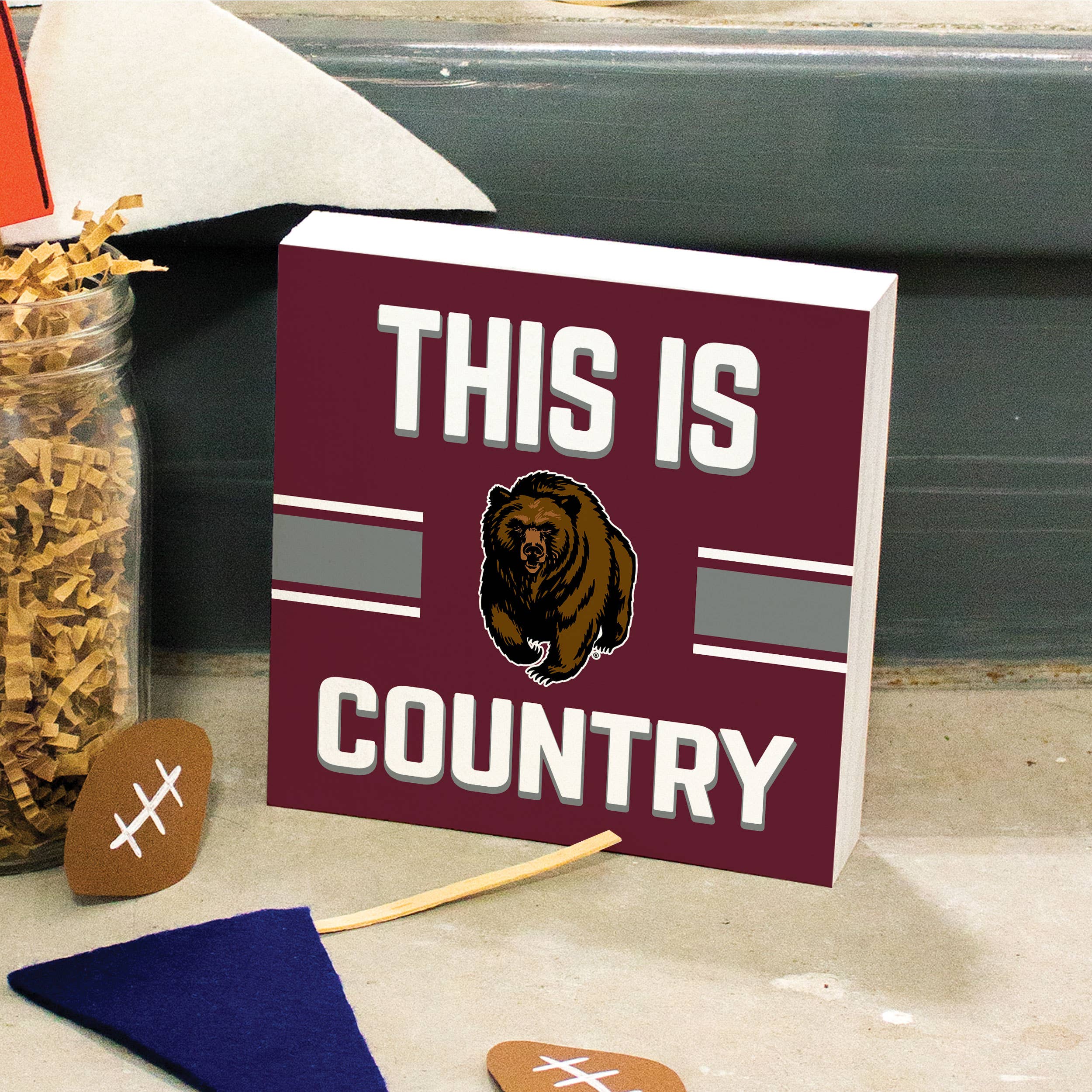 This Is Montana Grizzlies Country Word Block