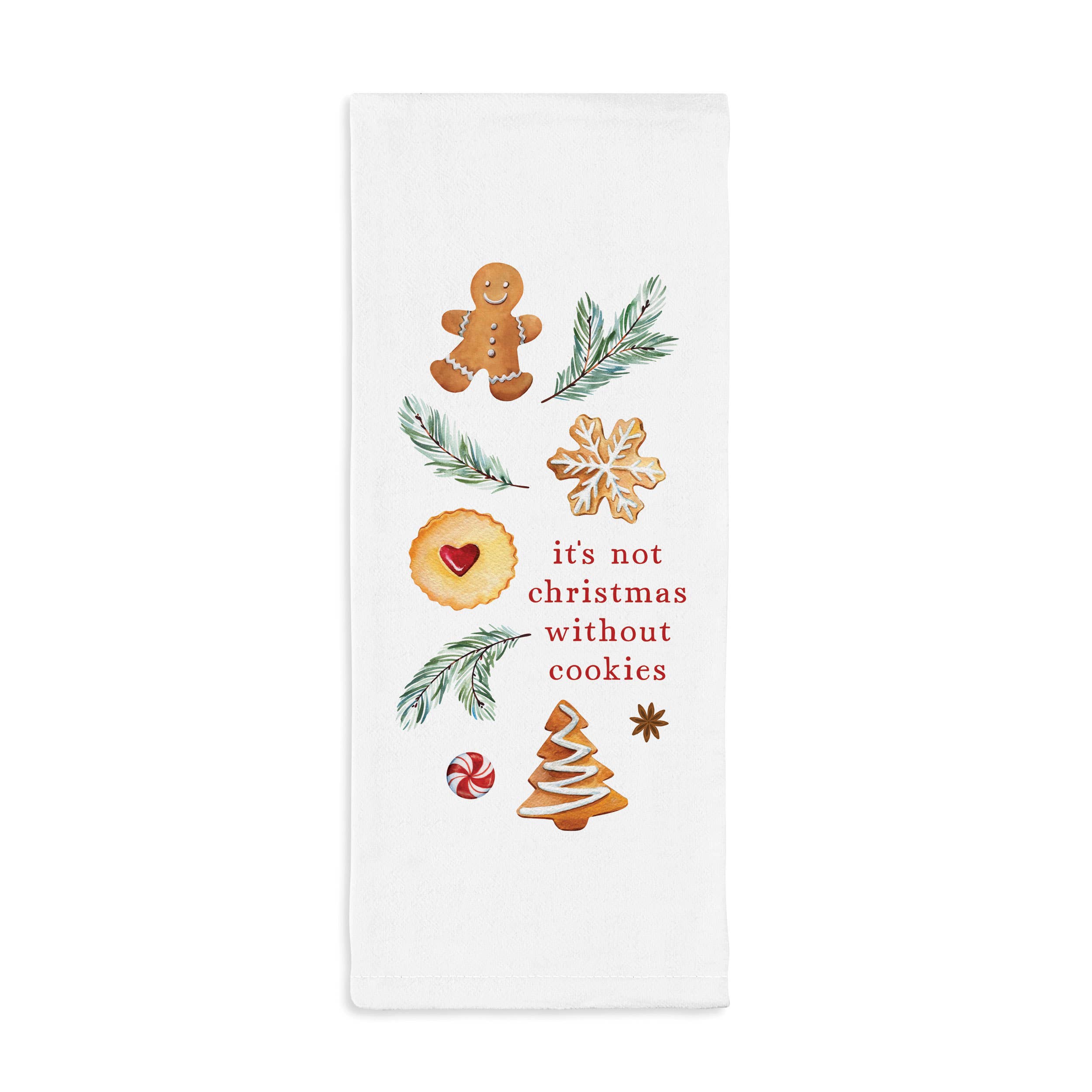 It's Not Christmas Without Cookies Tea Towel