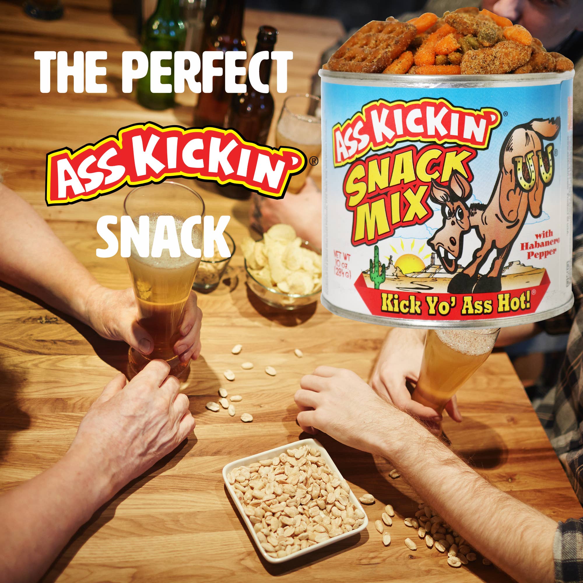 Ass Kickin’ Snack Mix: 10oz. Can