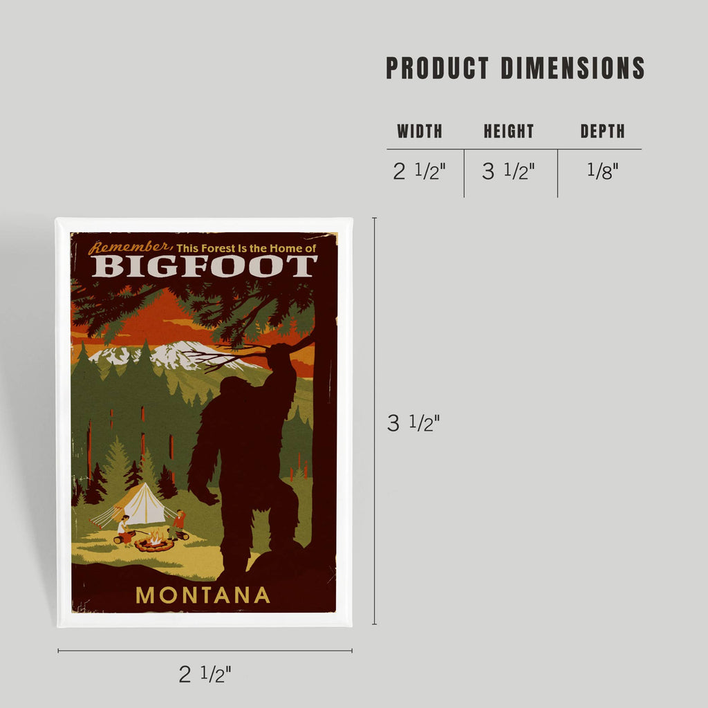 Montana, Home of Bigfoot: Magnet