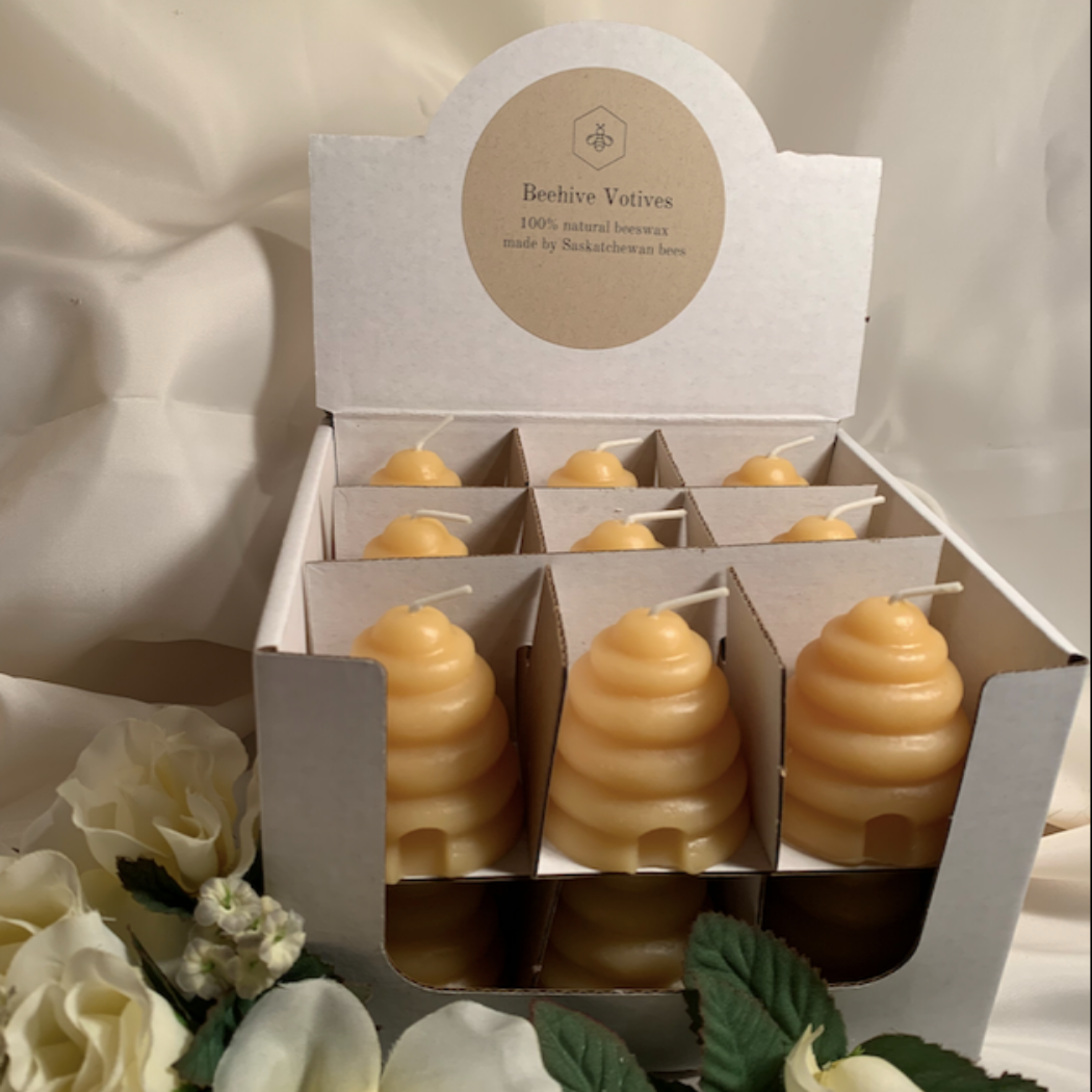 100% Natural Beeswax Beehive Votive