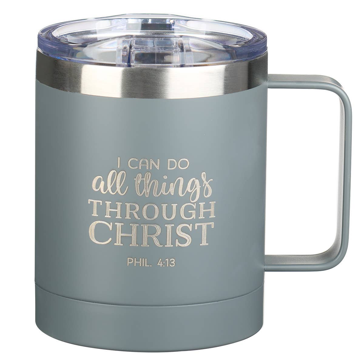 I Can Do All Things Gray Camp-style Stainless Steel Mug
