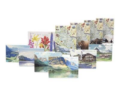 Glacier National Park Map Grizzly Magnet