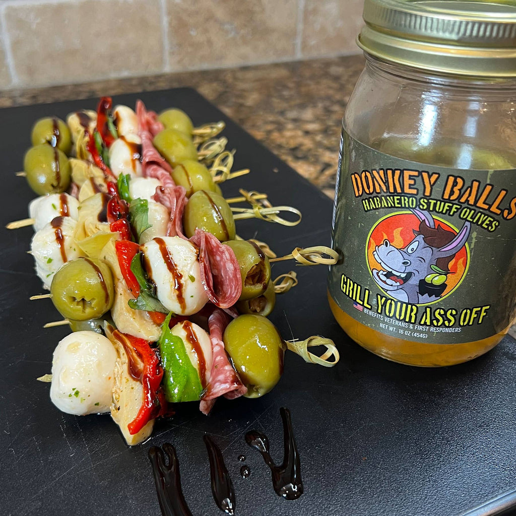 Donkey Balls Habanero Stuffed Olives - Charcuterie, Snack