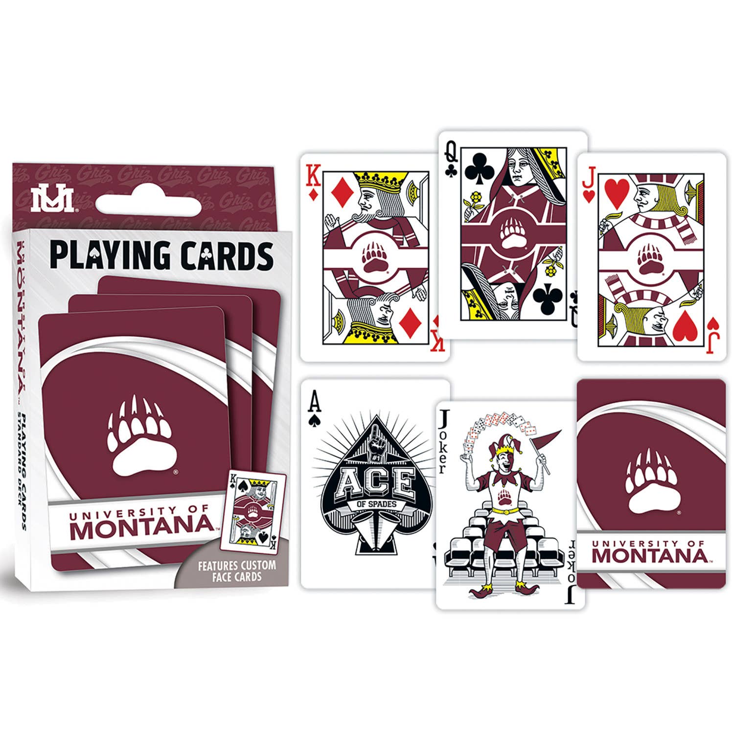 Montana Grizzlies Playing Cards