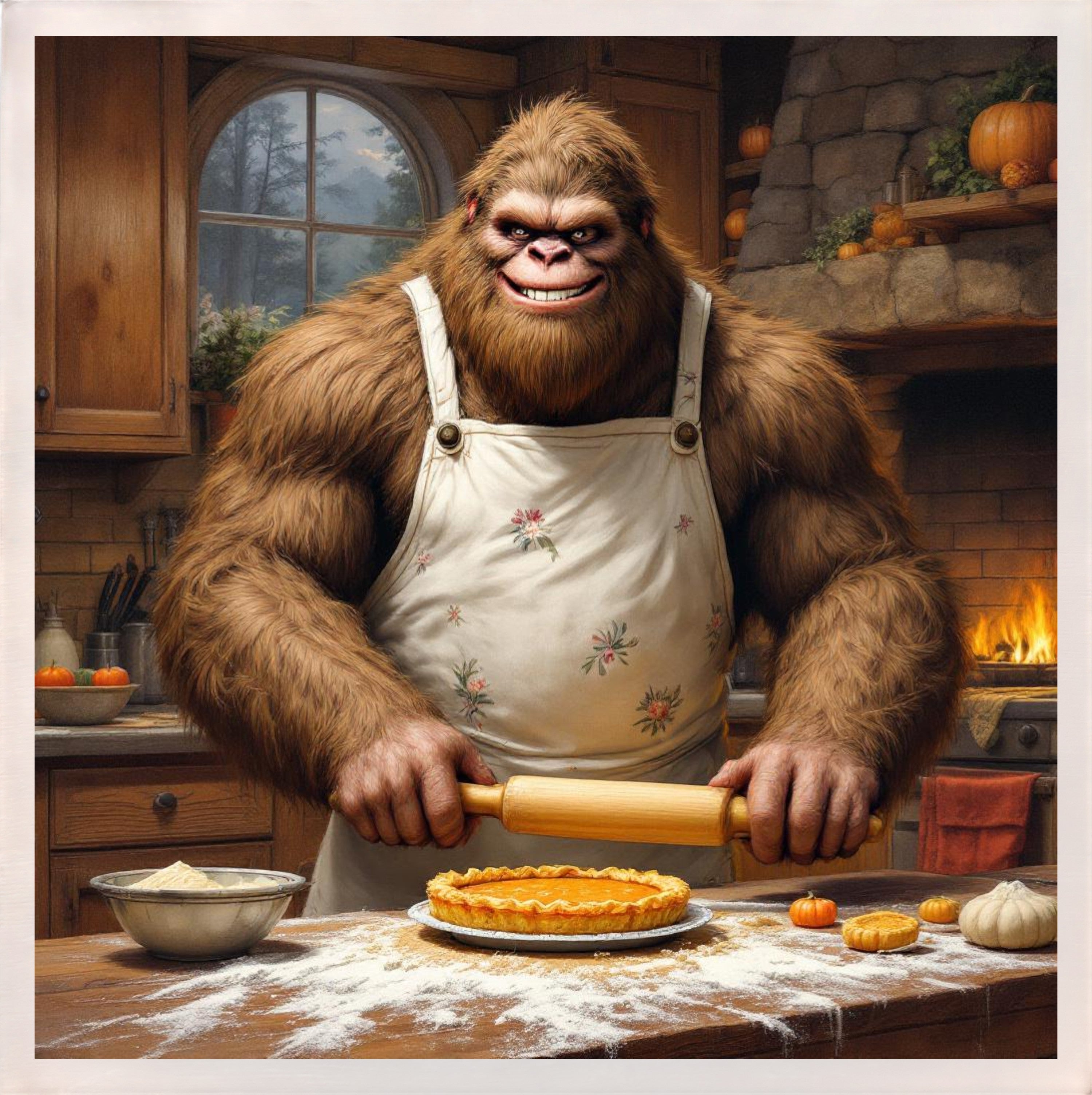 Baking with Bigfoot - Pumpkin Pie Magnet
