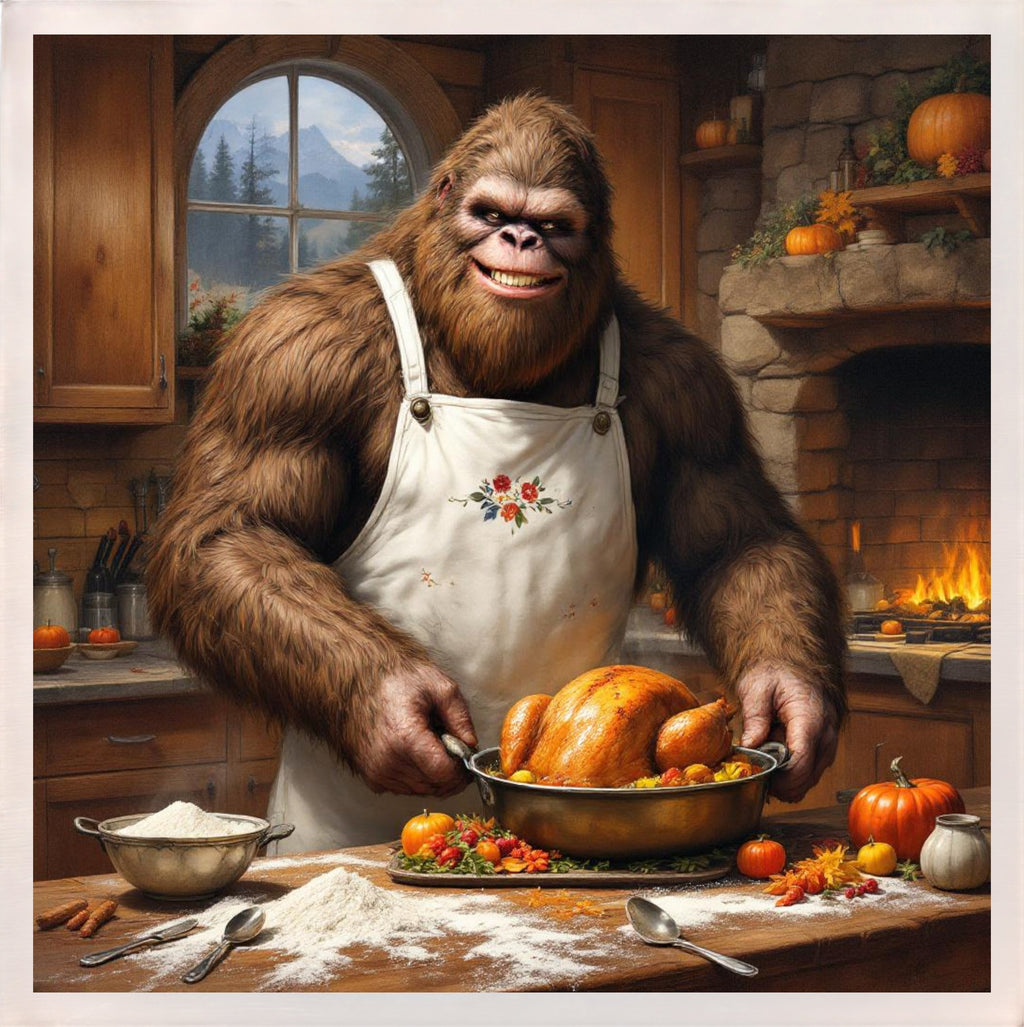 Baking with Bigfoot - Thanksgiving Turkey Magnet