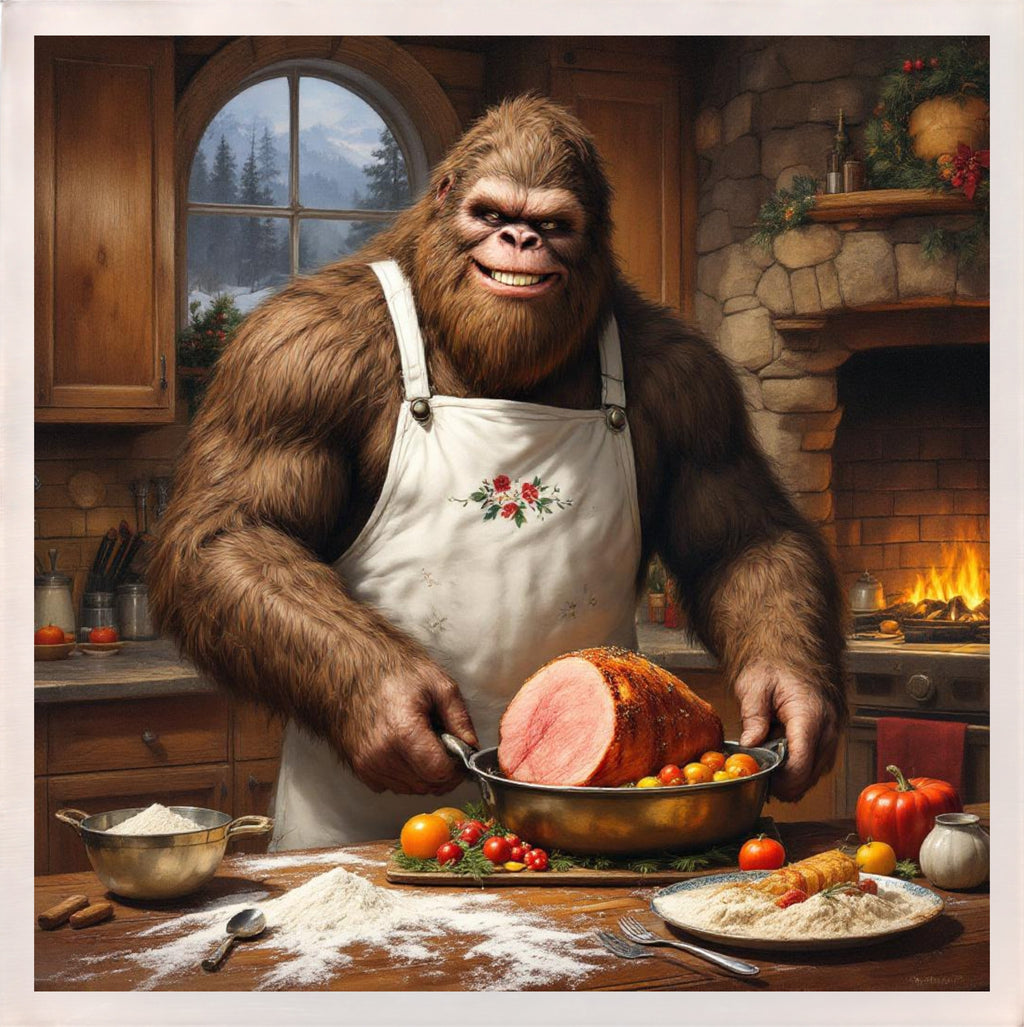 Baking with Bigfoot - Christmas Ham Magnet