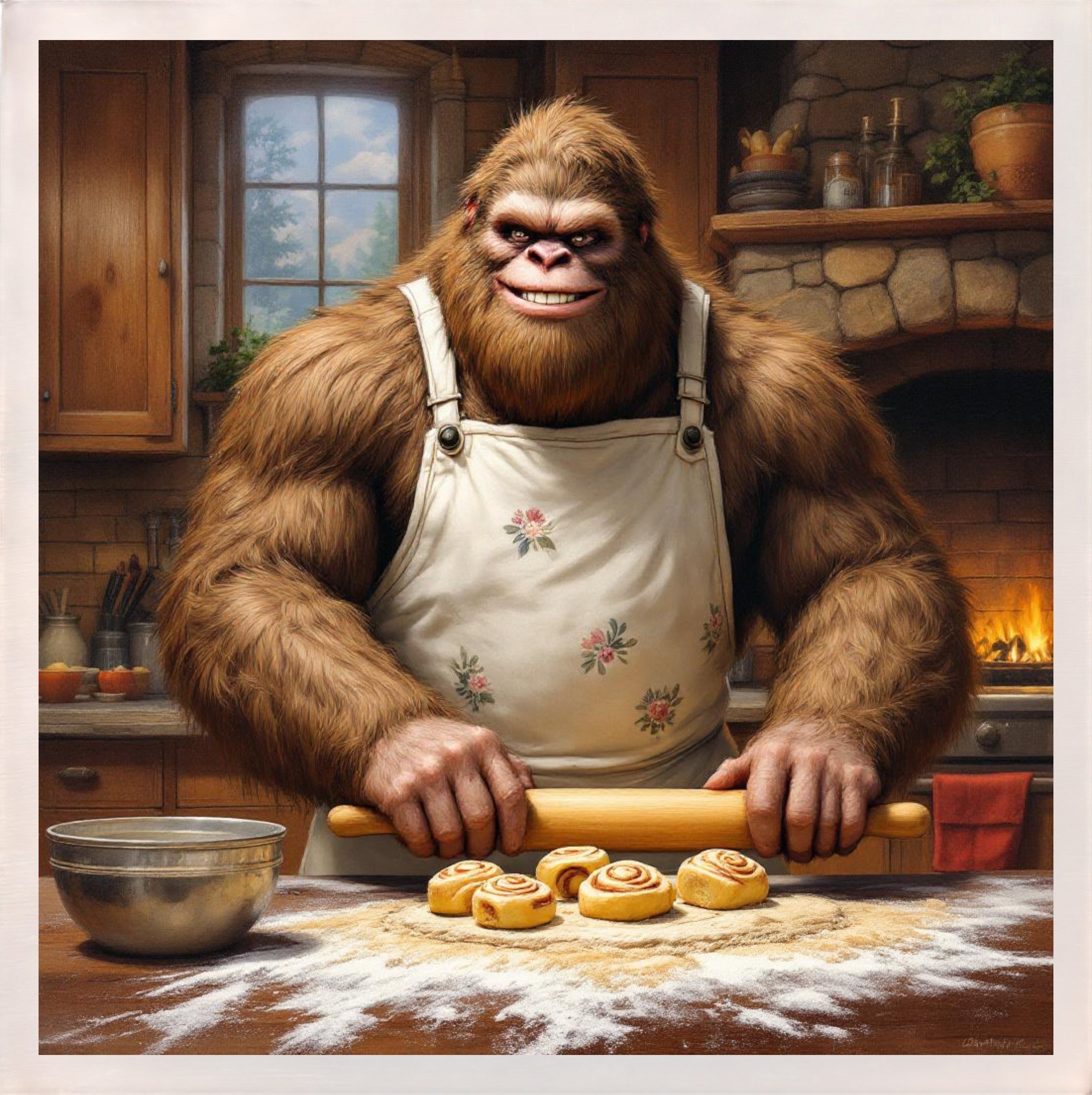 Baking with Bigfoot - Cinnamon Rolls Magnet