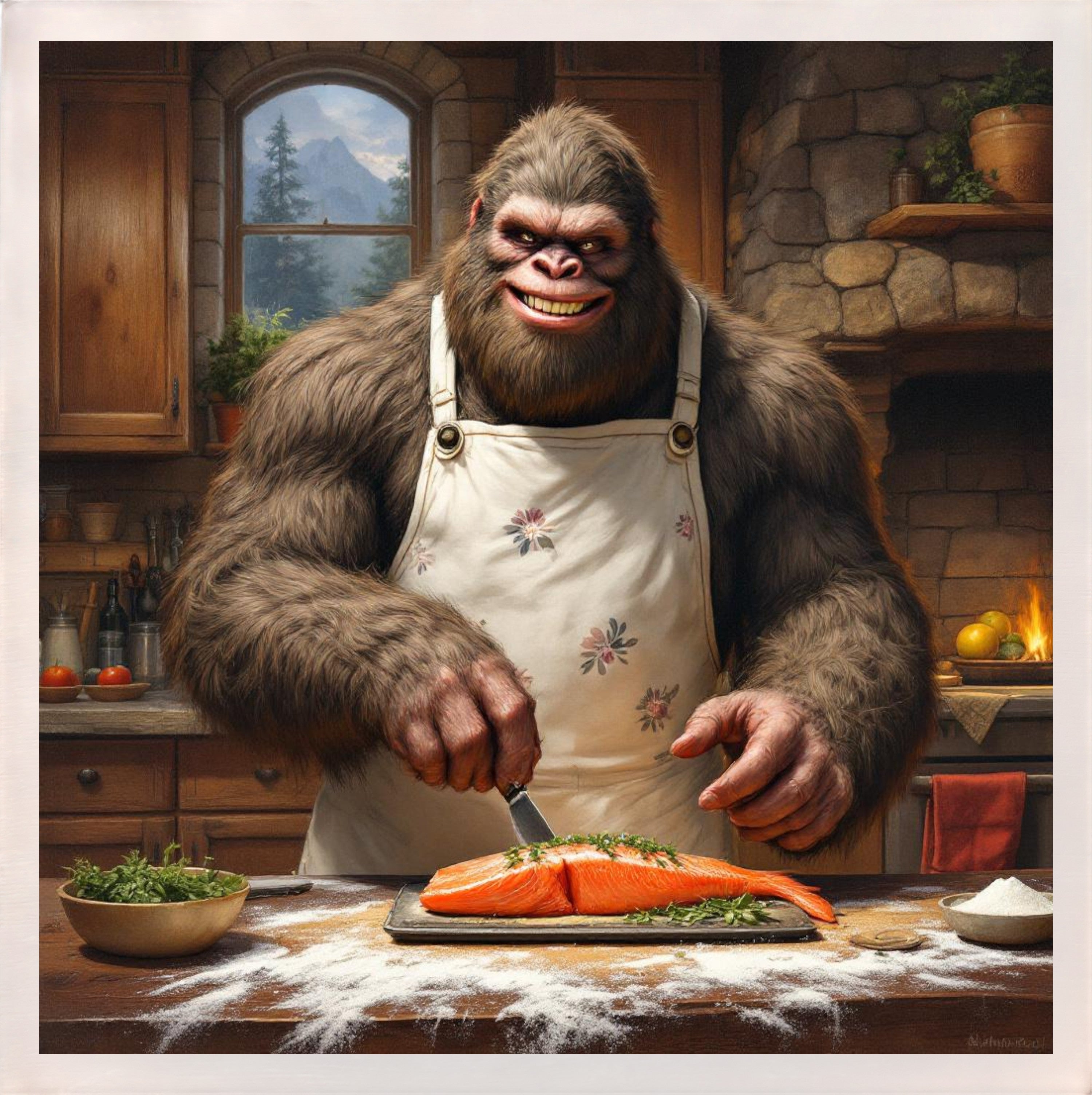 Baking with Bigfoot - Salmon Fillet Magnet