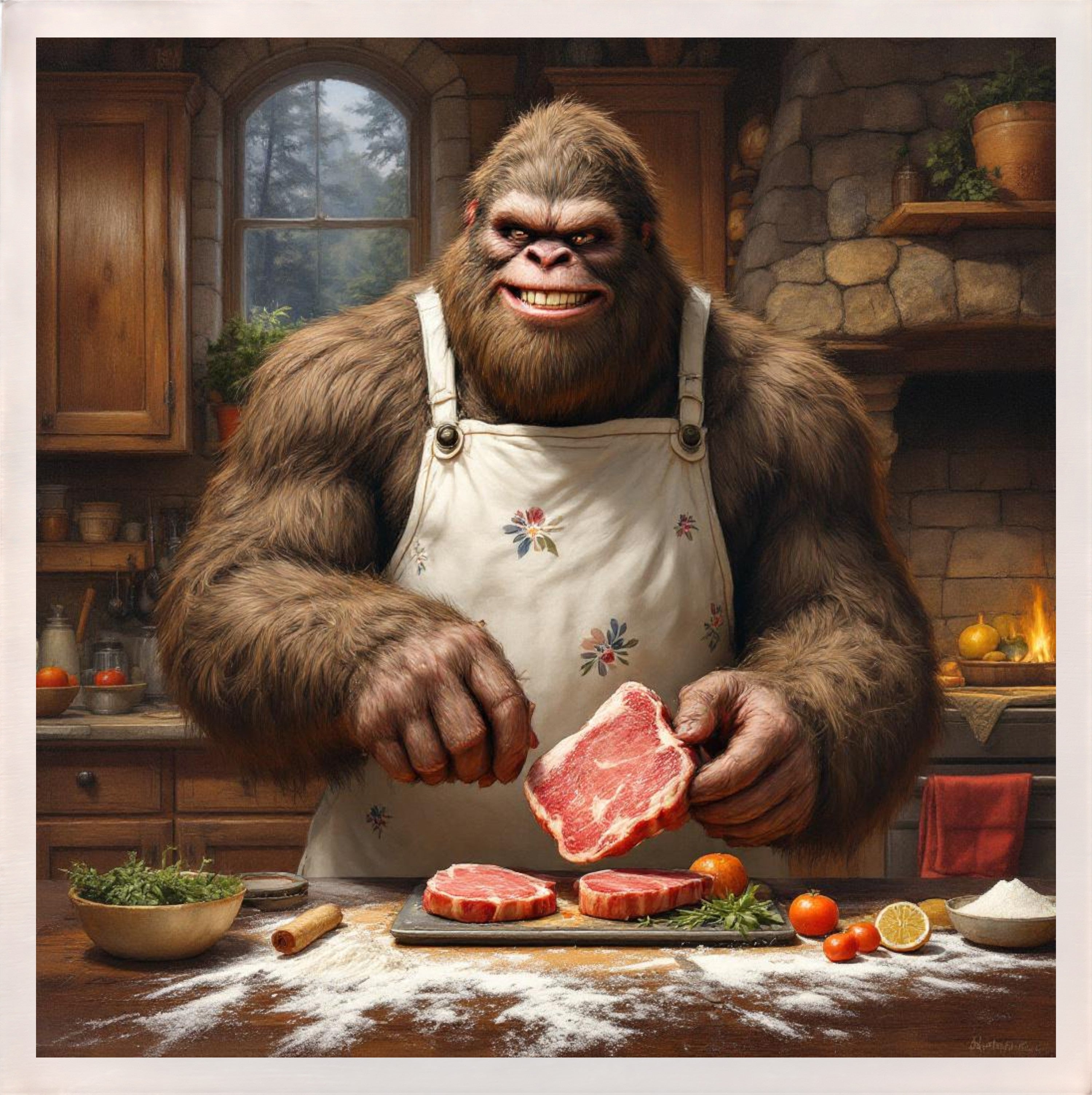 Baking with Bigfoot - Pork Chop Magnet