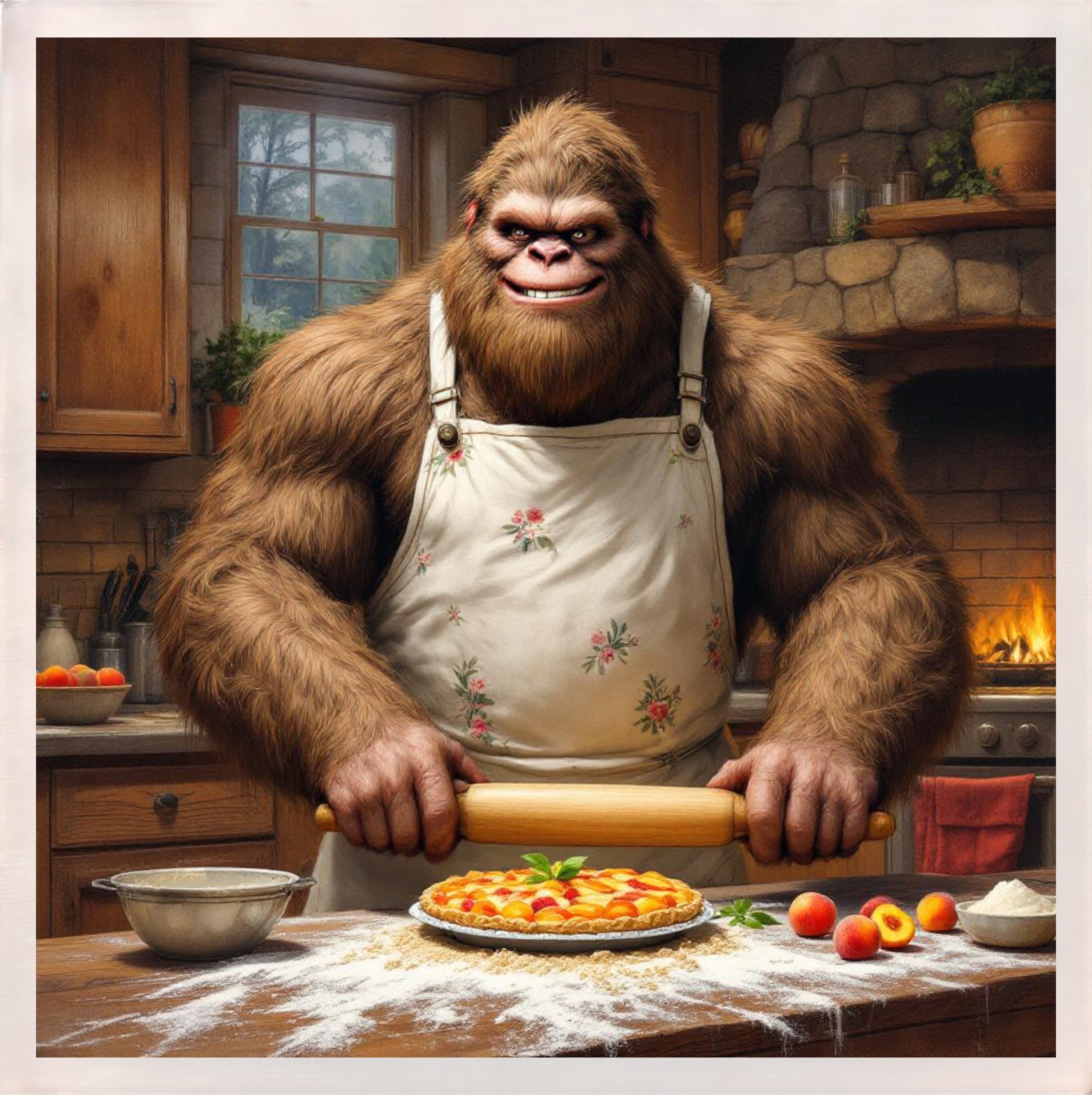 Baking with Bigfoot - Peach Pie