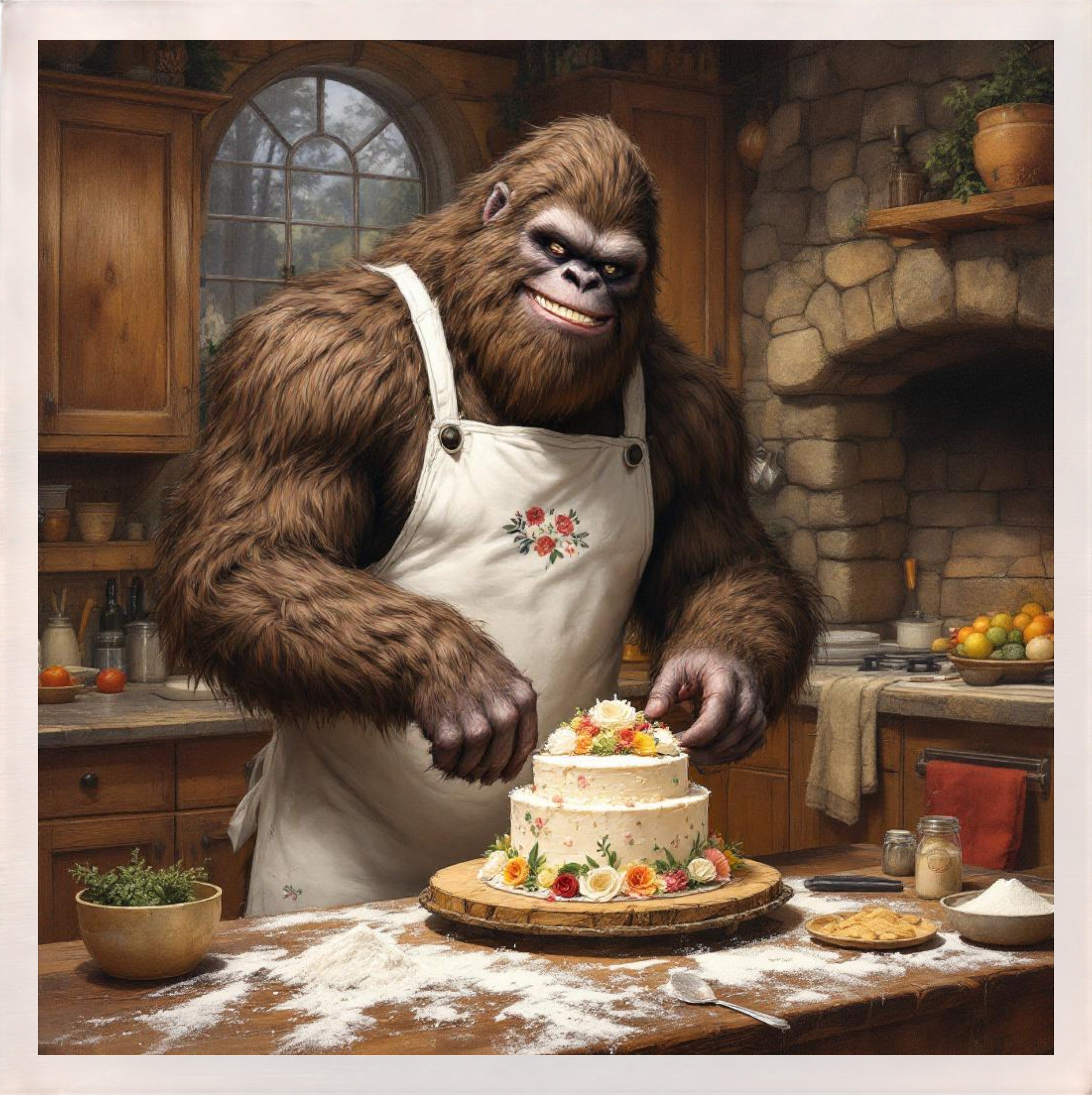 Baking with Bigfoot - Cake Magnet