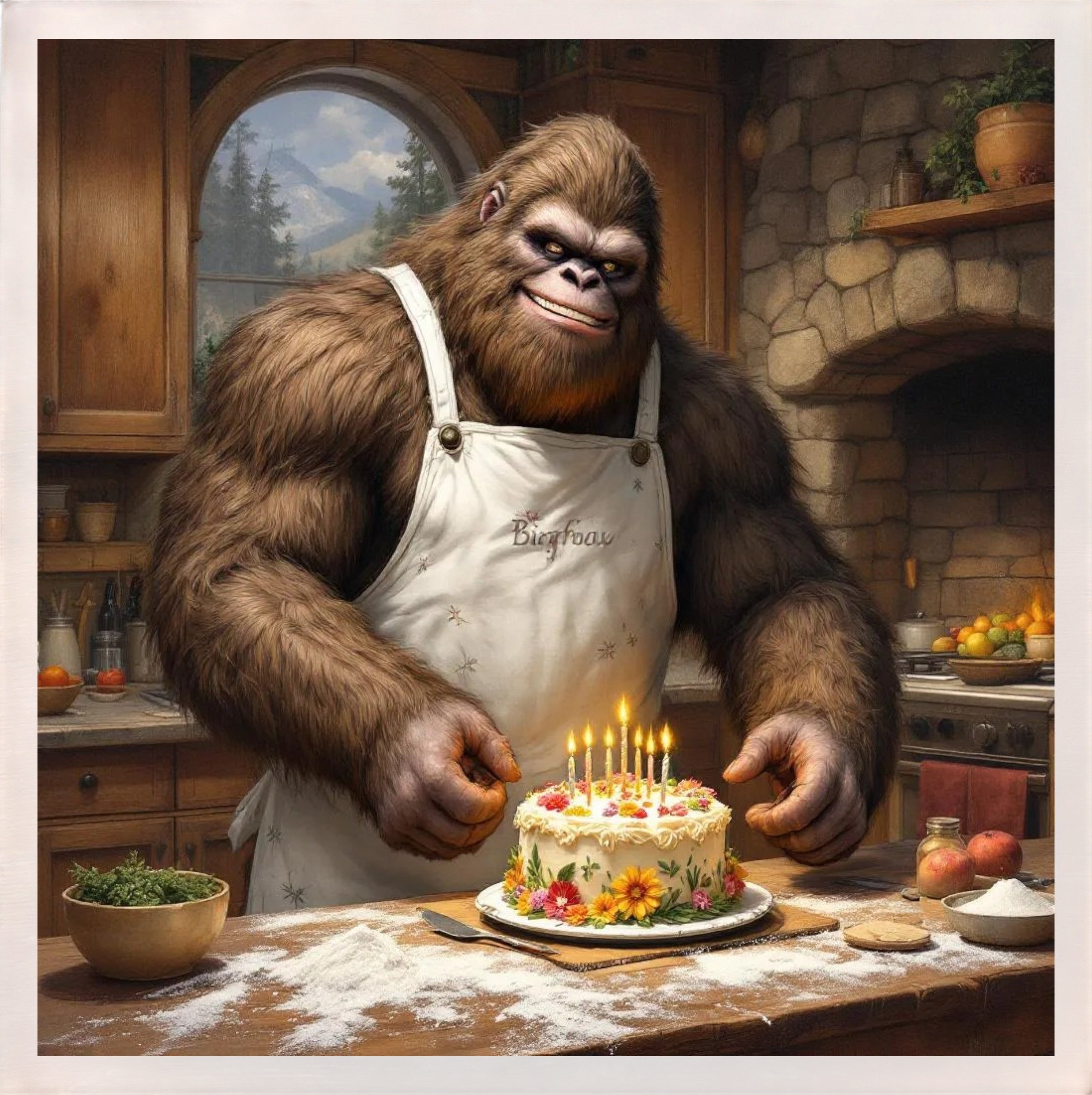 Baking with Bigfoot - Cake Magnet