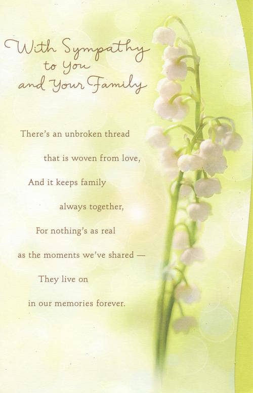 Sympathy You & Family Card