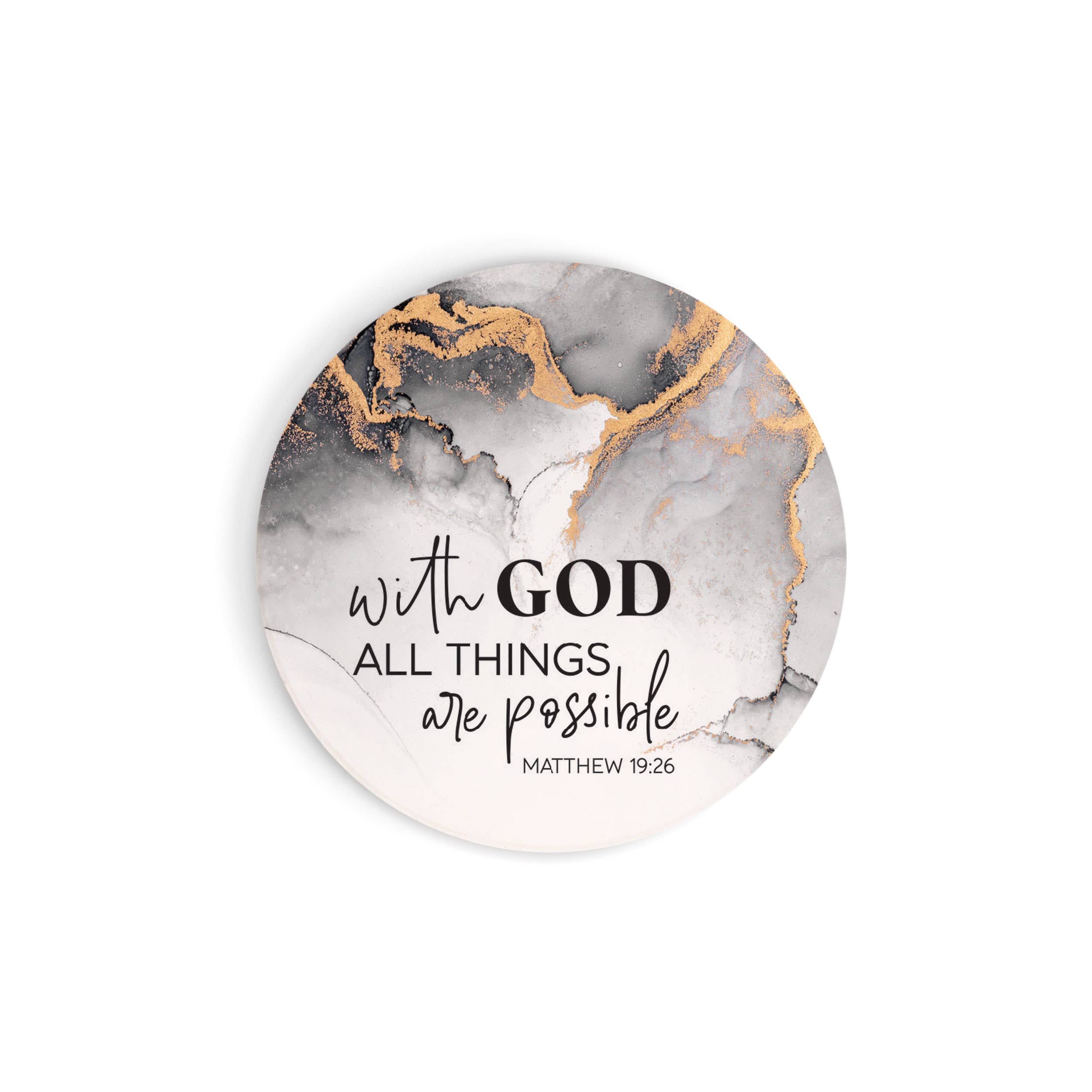With God All Things Are Possible Car Coaster