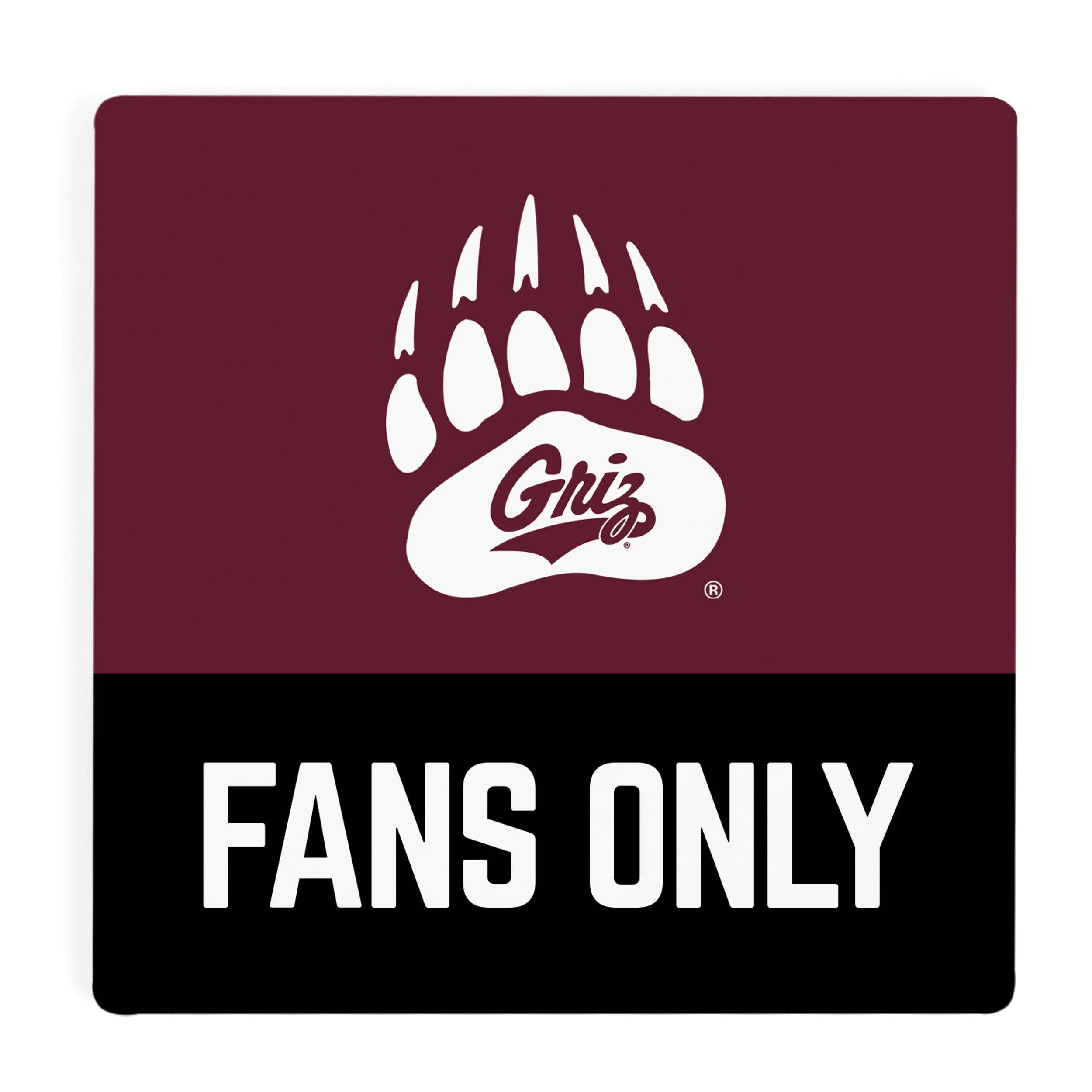 Montana Grizzlies Fans Only Ceramic Coaster