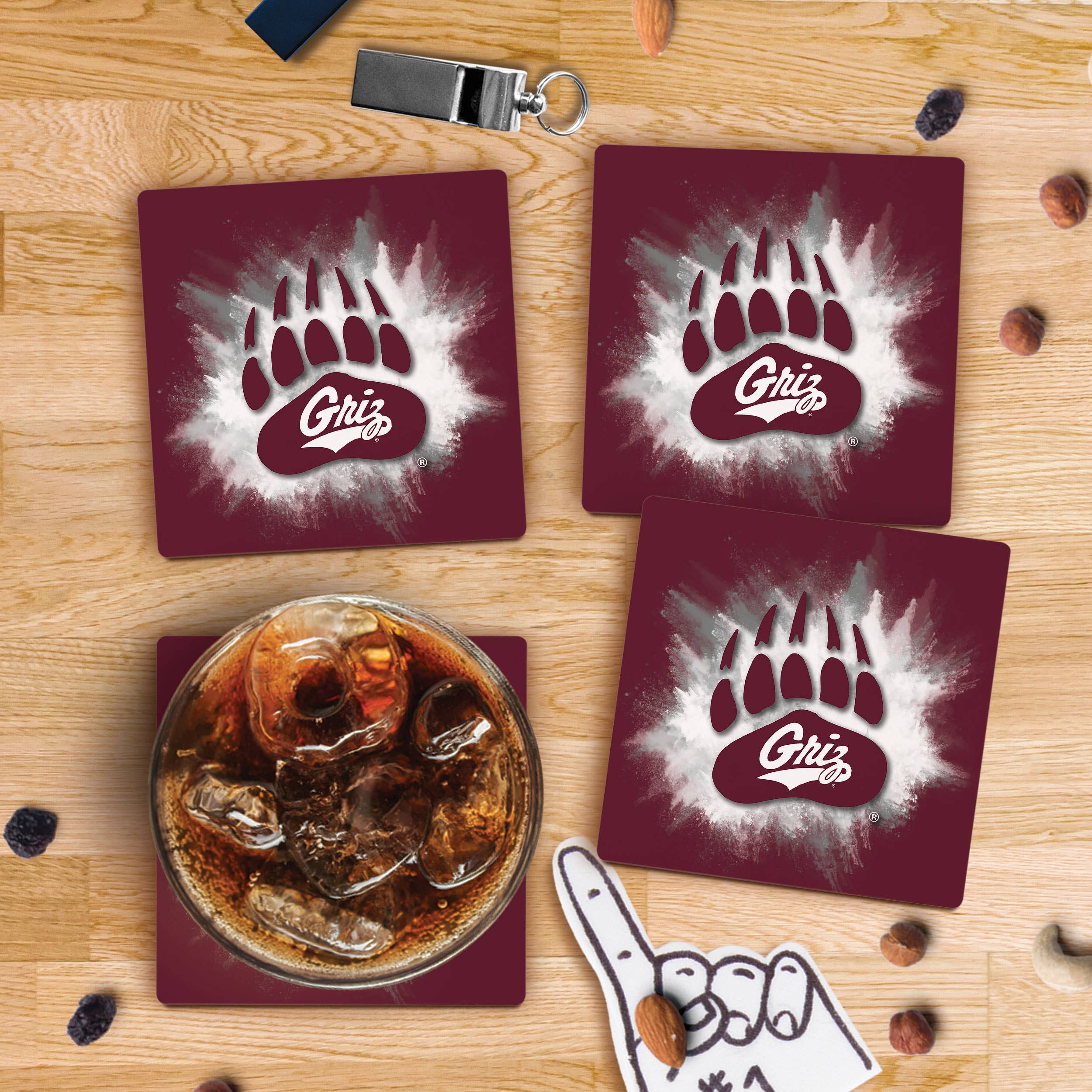 Montana Grizzlies Color Splash Coaster