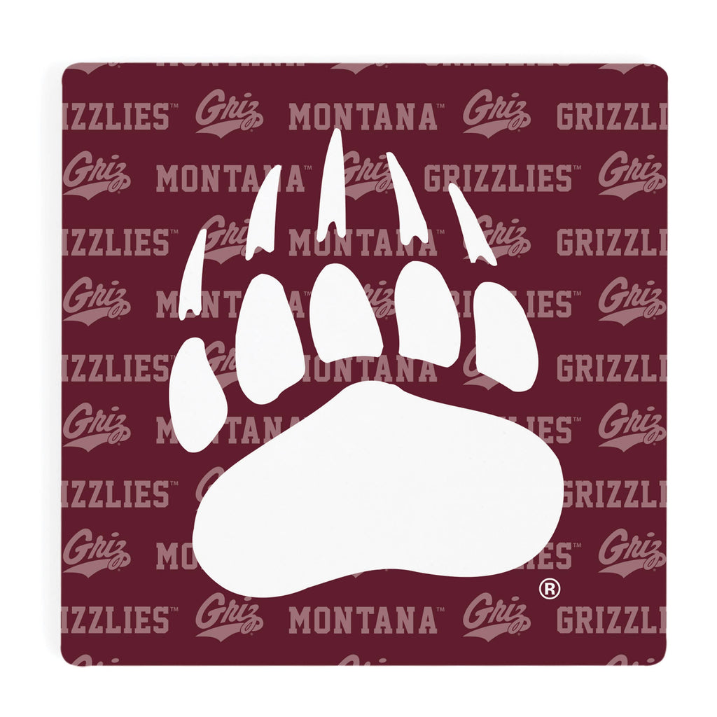 Montana Grizzlies Color Logo Ceramic Coaster