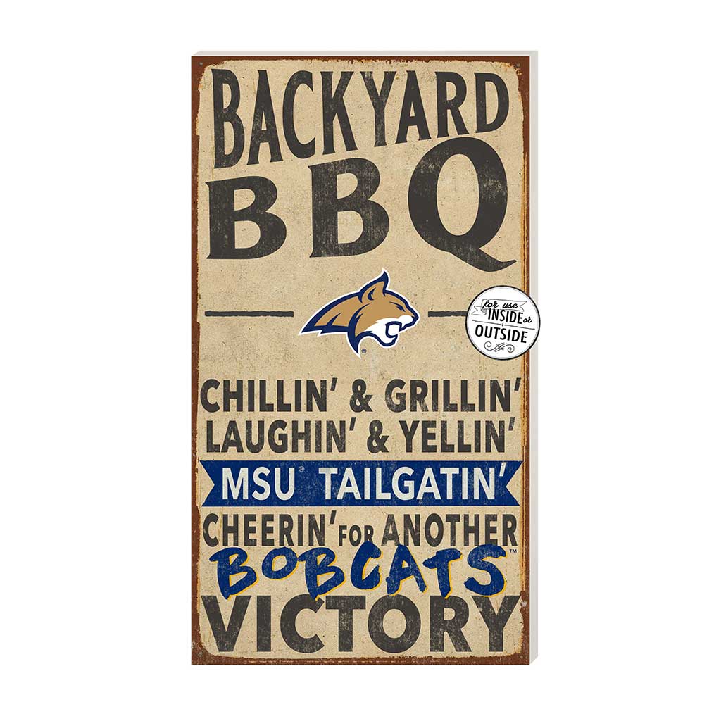 BBQ Montana State Fighting Bobcats Yard Sign