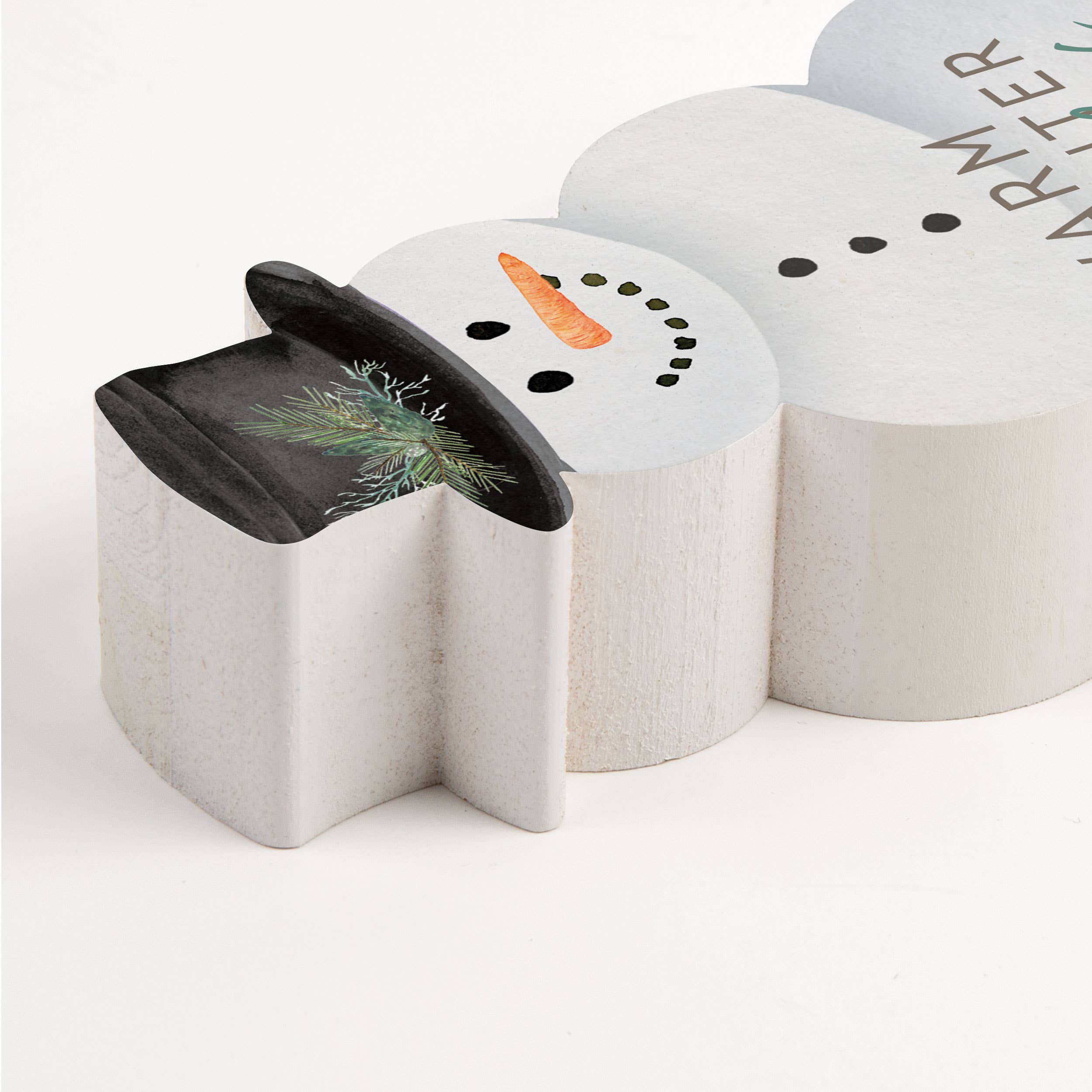 Warm Winter Wishes Snowman Shape