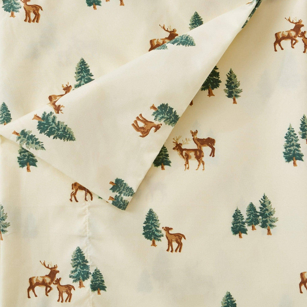 4-Piece Lodge Microfiber Sheet - Mountain Ridge Collection: King / Forest Trail
