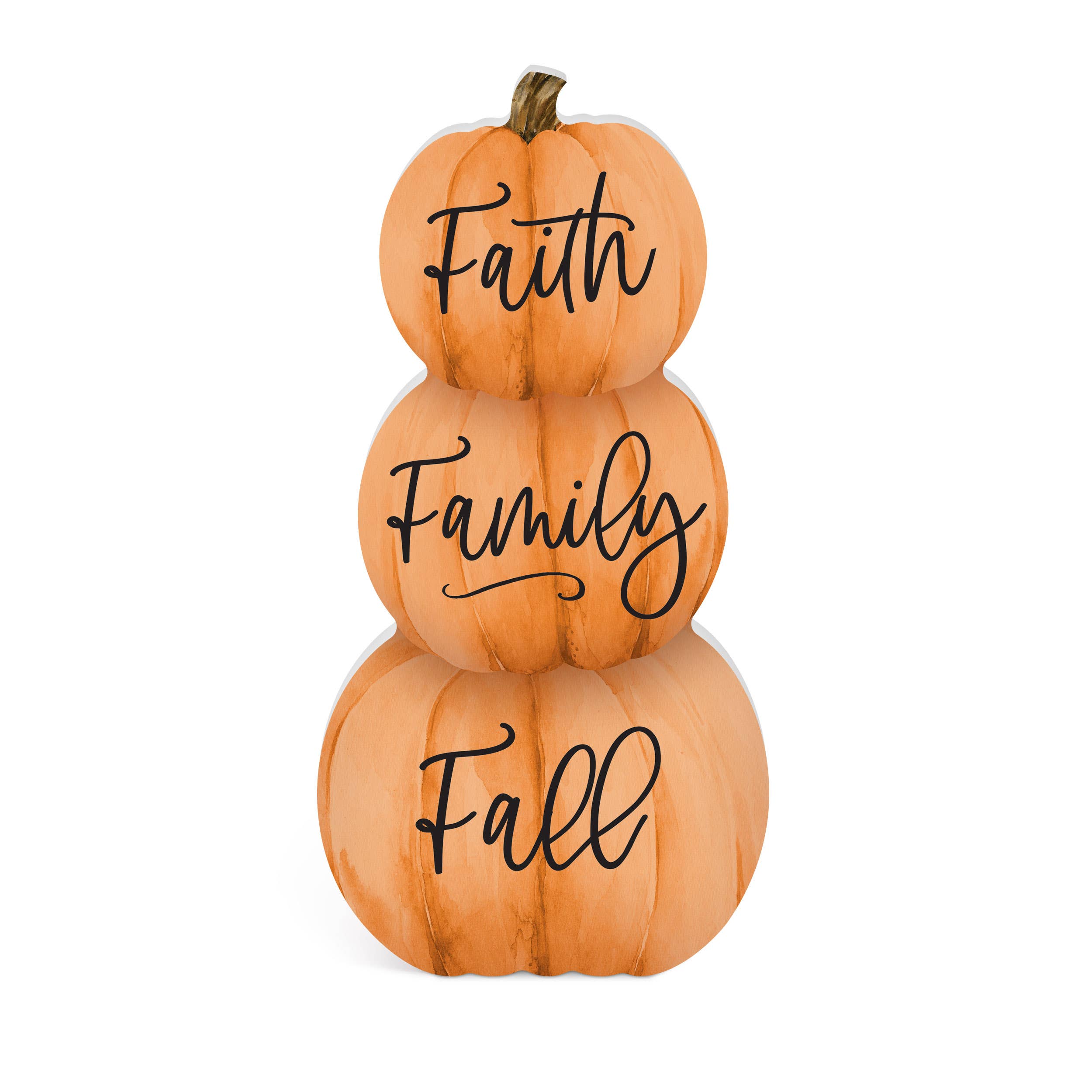 Faith Family Fall Shape Wood Décor