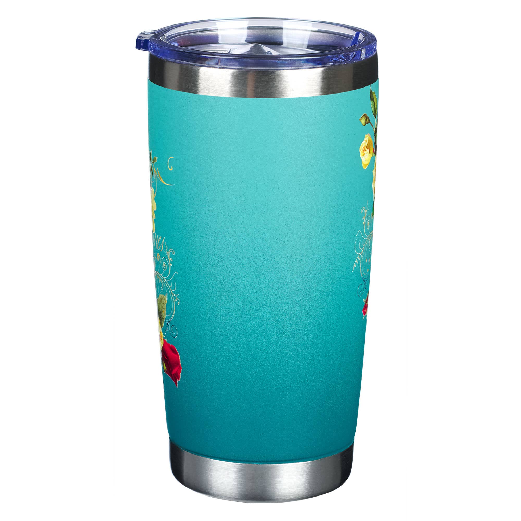 Teal Hope Butterfly Stainless Steel Tumbler - Isaiah 40:31