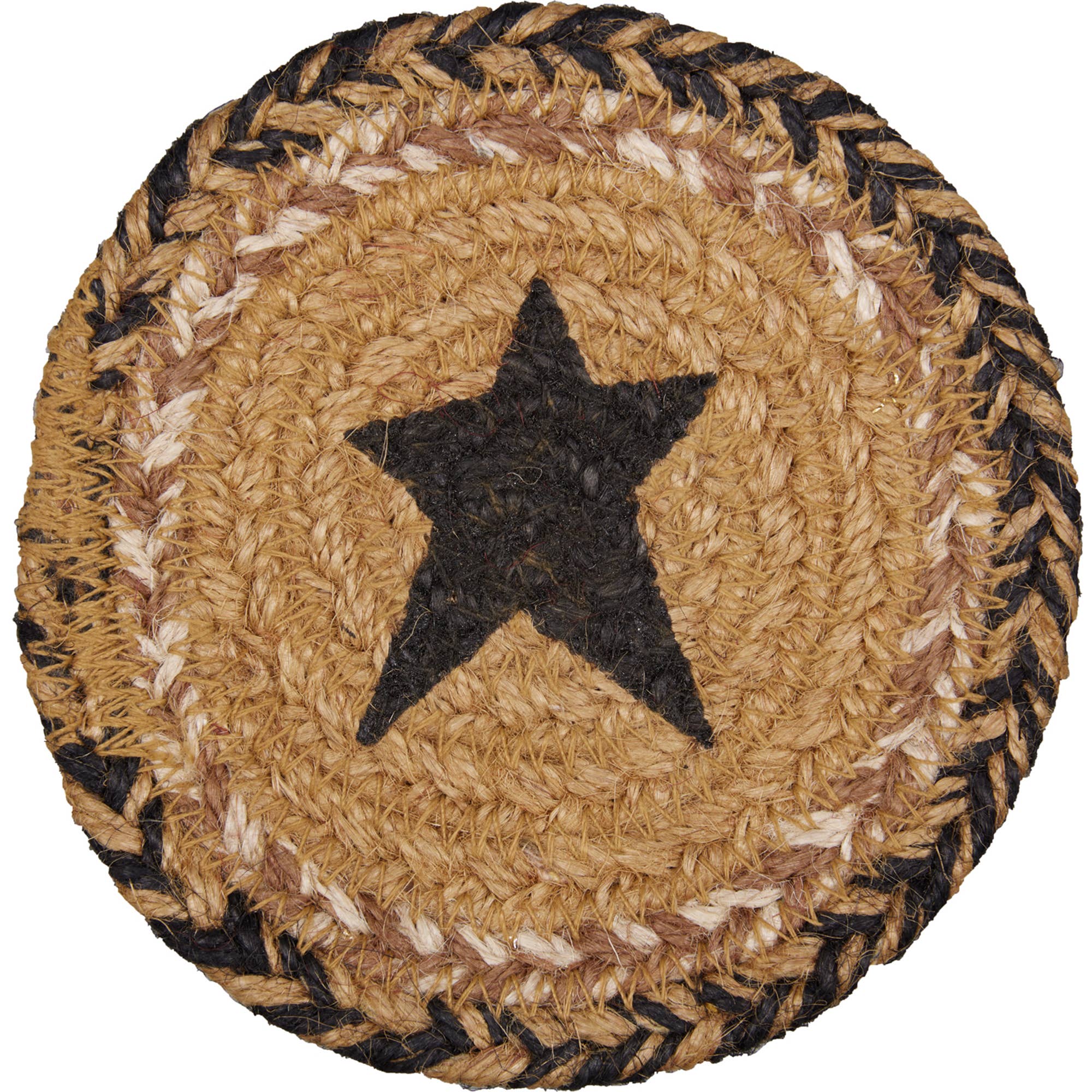 Kettle Grove Jute Coaster Stencil Star