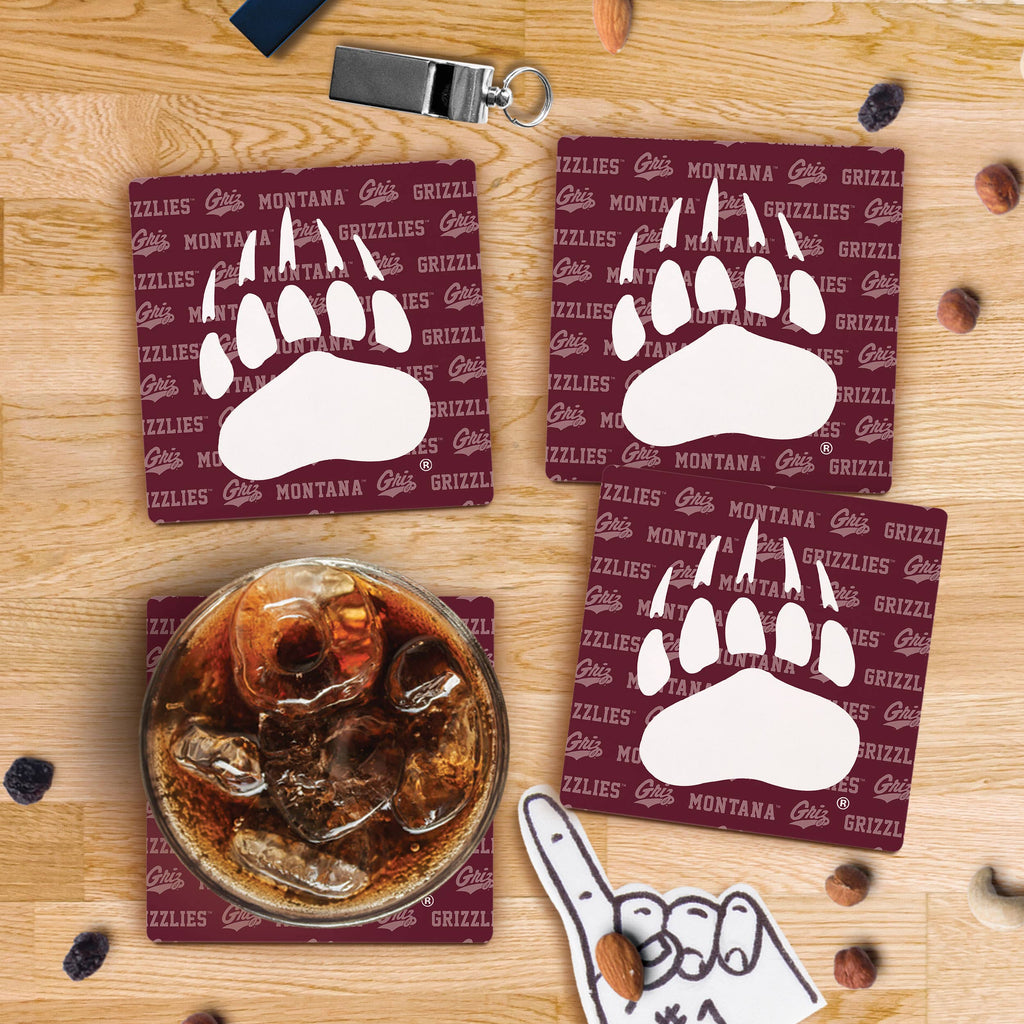 Montana Grizzlies Color Logo Ceramic Coaster