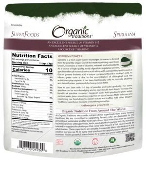 Organic Traditions- Spirulina Powder
