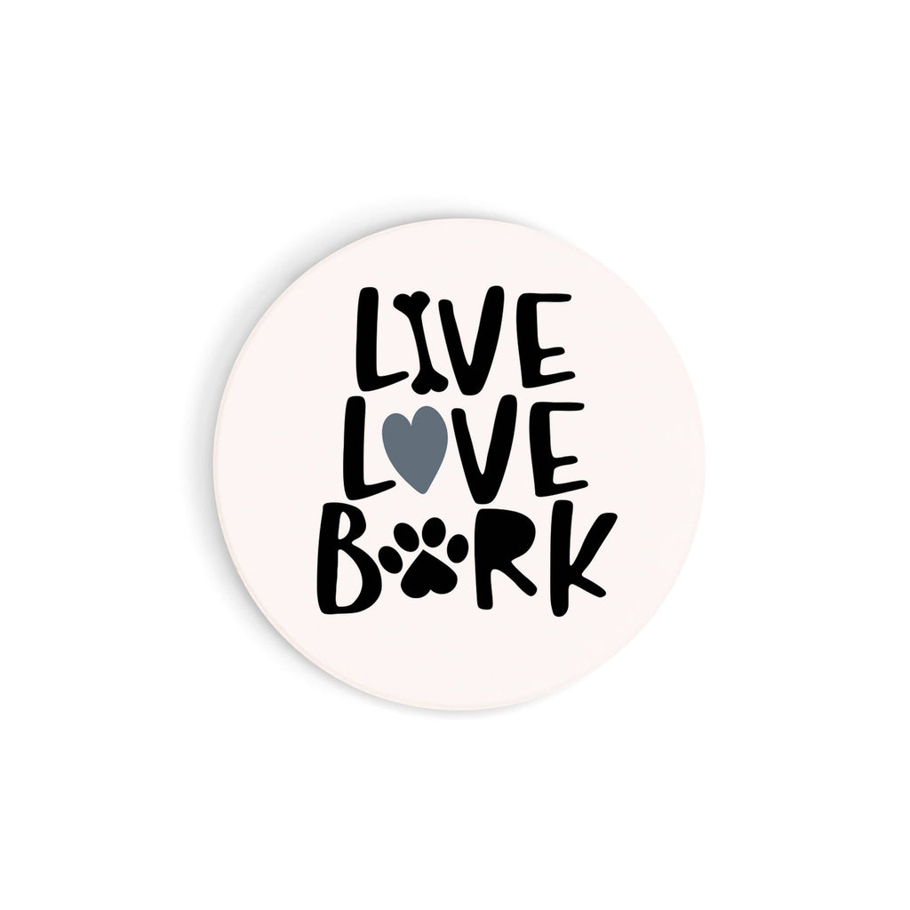 Live Love Bark Car Coaster