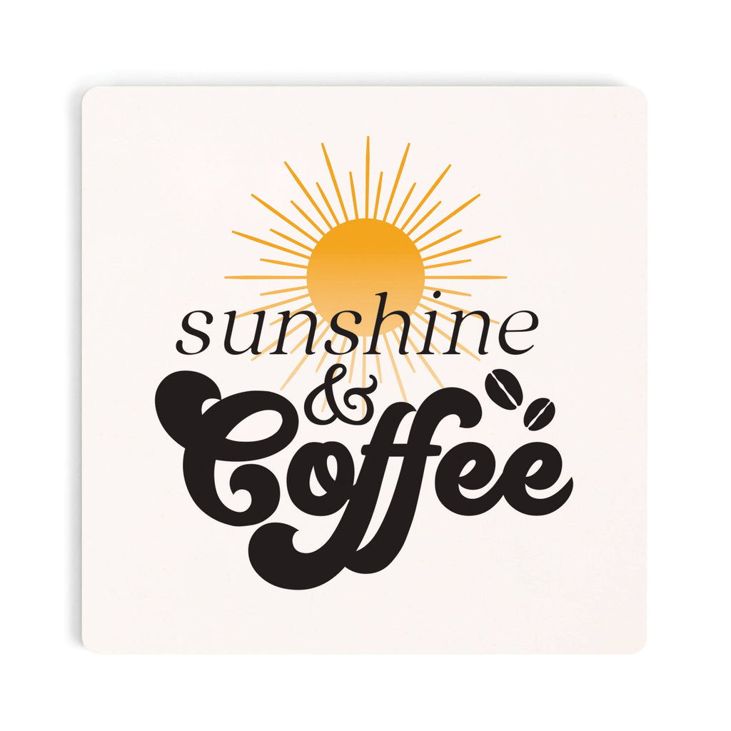 Sunshine & Coffee Ceramic Coaster