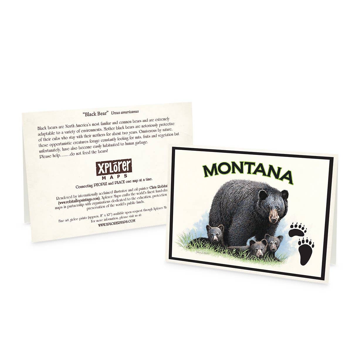 Montana -  Name Drop Black Bear Notecard