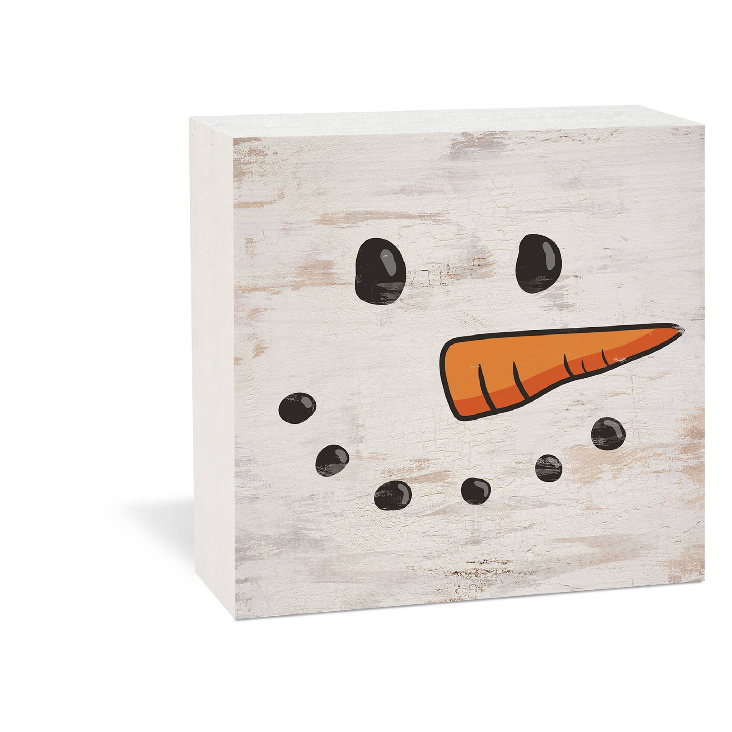 Snowman Wood Block Décor