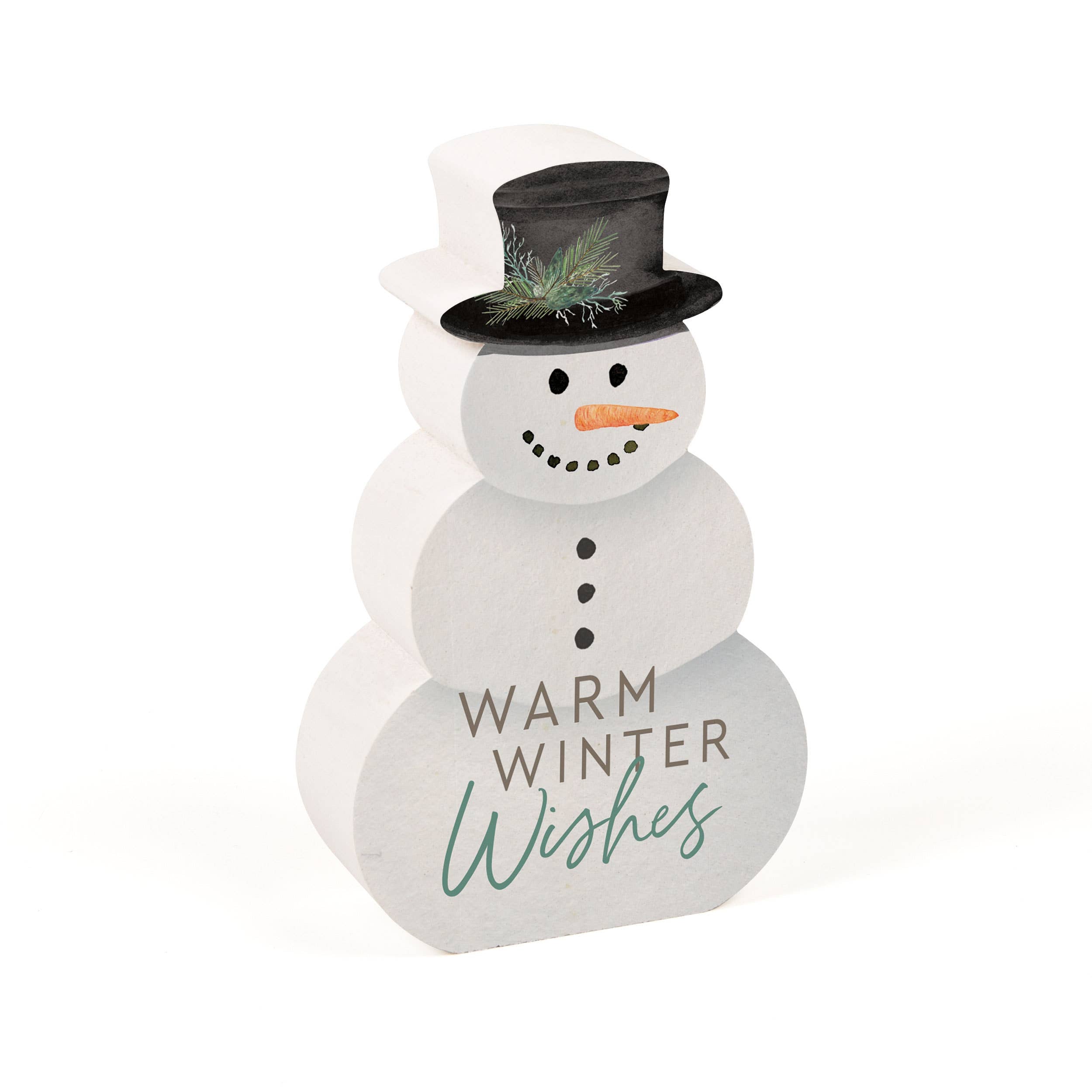 Warm Winter Wishes Snowman Shape