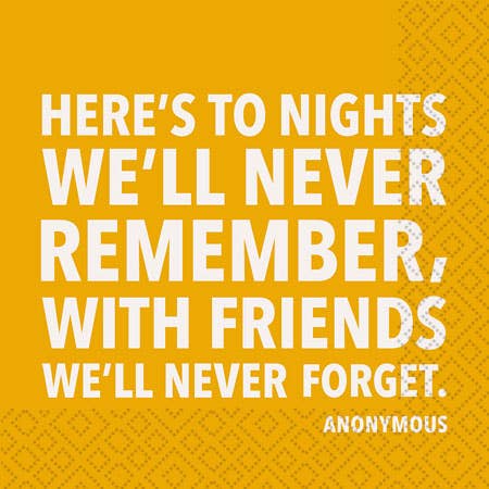 Remember Cocktail Napkin