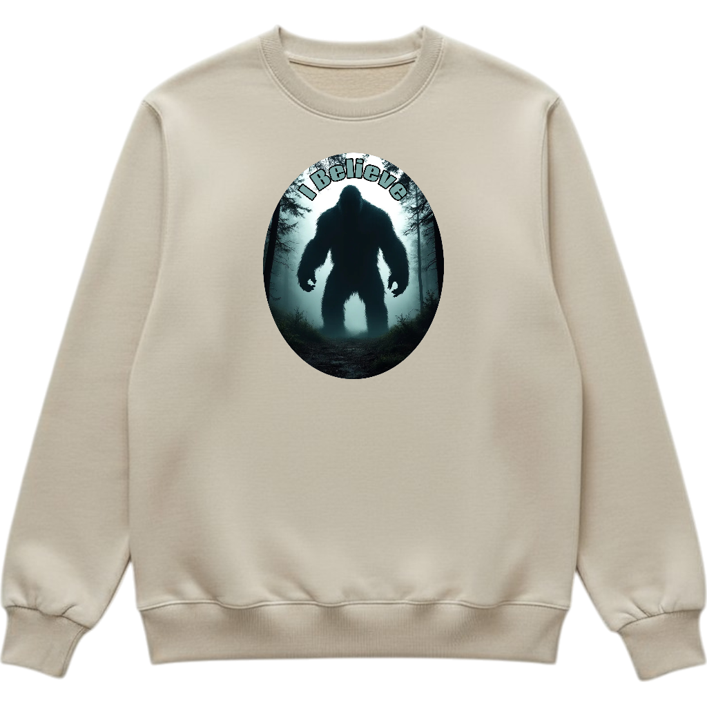 I Believe (Bigfoot) Tan Sweatshirt