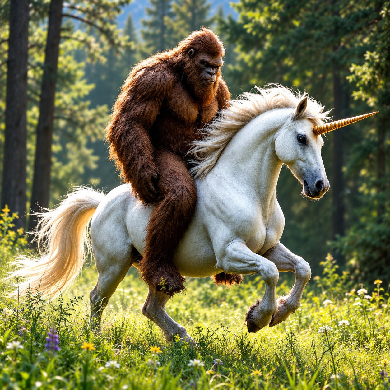 Bigfoot and Unicorn