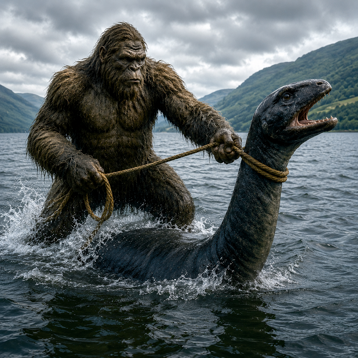 Bigfoot Wrangling Nessie