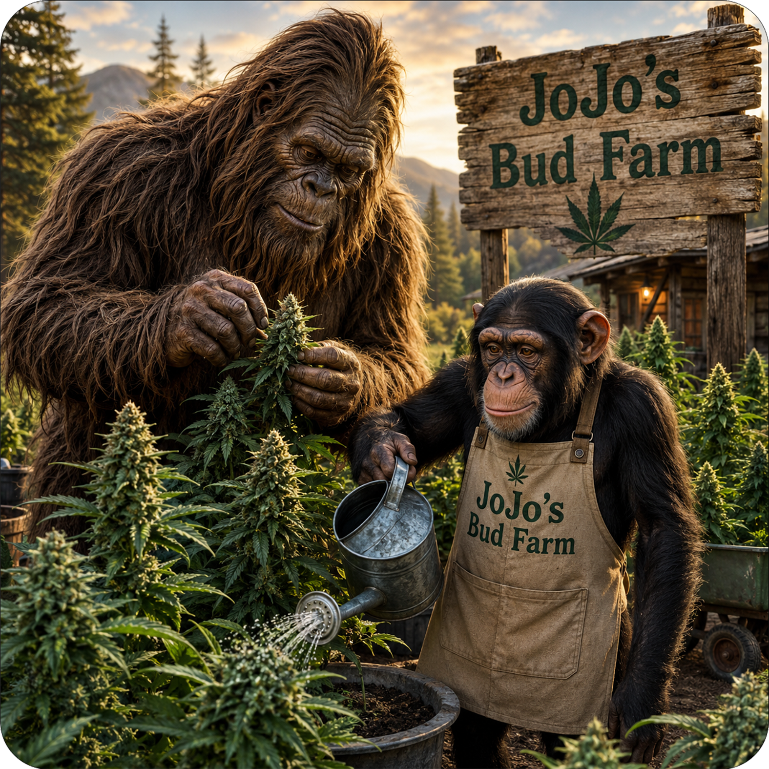 JoJo's Bud Farm (feat. Bigfoot) Solid Slate Coaster