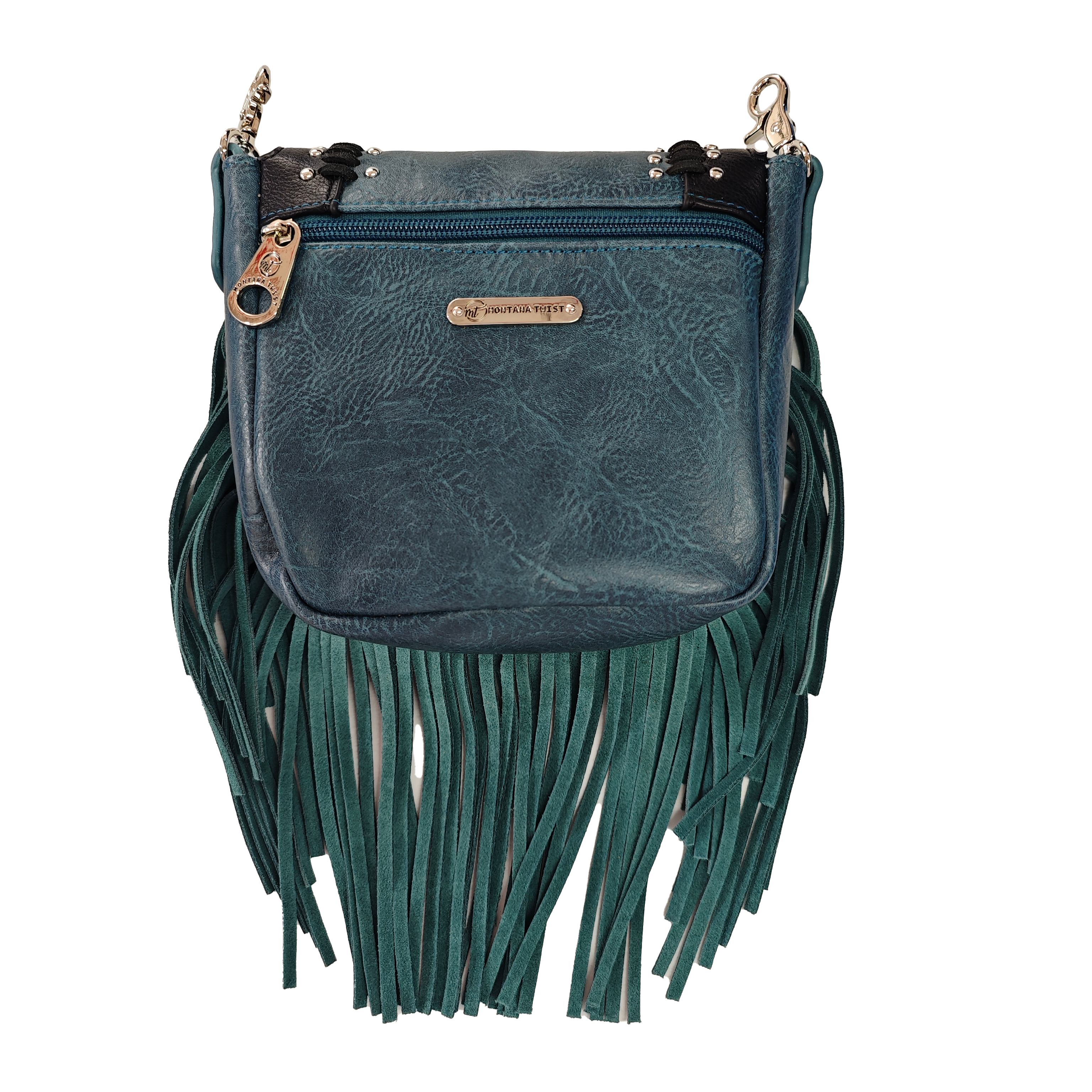 Montana Twist Turquoise Crossbody with Fringe