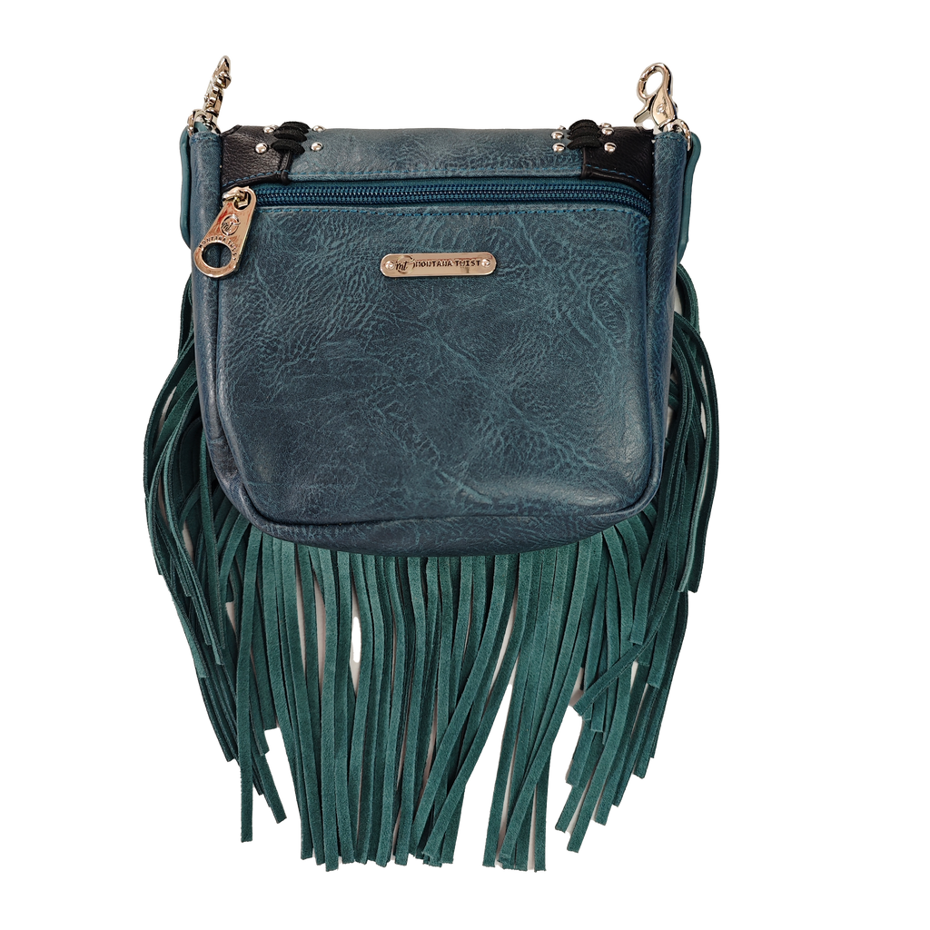 Montana Twist Turquoise Crossbody with Fringe