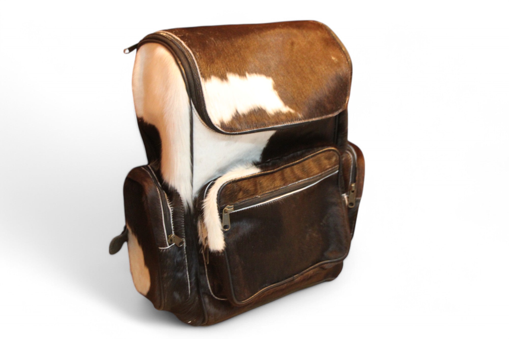 Montana Twist Genuine Leather Hair-on Backpack - Black