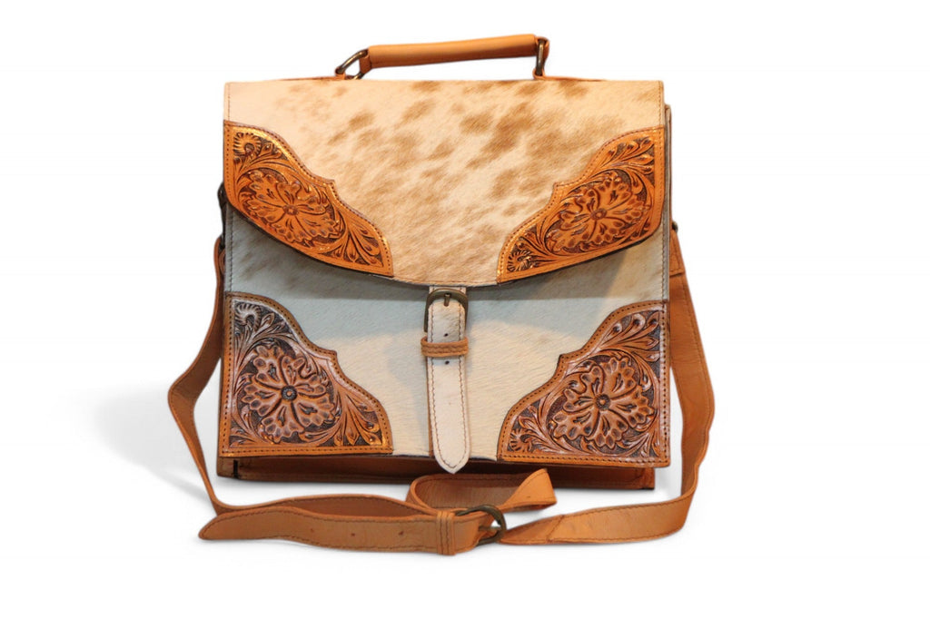 Montana Twist Genuine Leather Hair-on Satchel