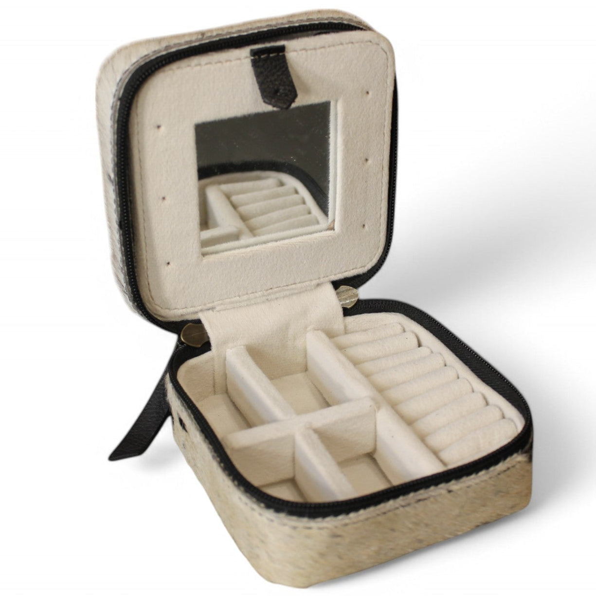 Montana Twist Genuine Leather Small Cowhide Jewelry Box - Western Floral