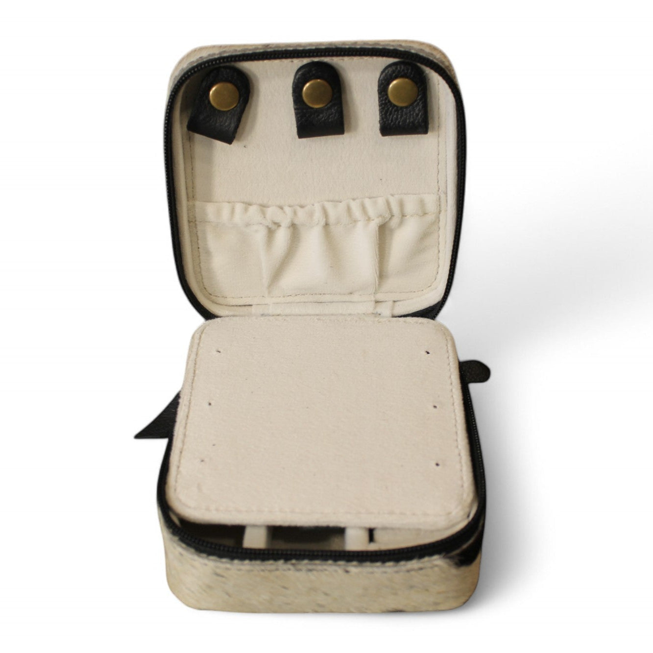 Montana Twist Genuine Leather Small Cowhide Jewelry Box - Western Floral