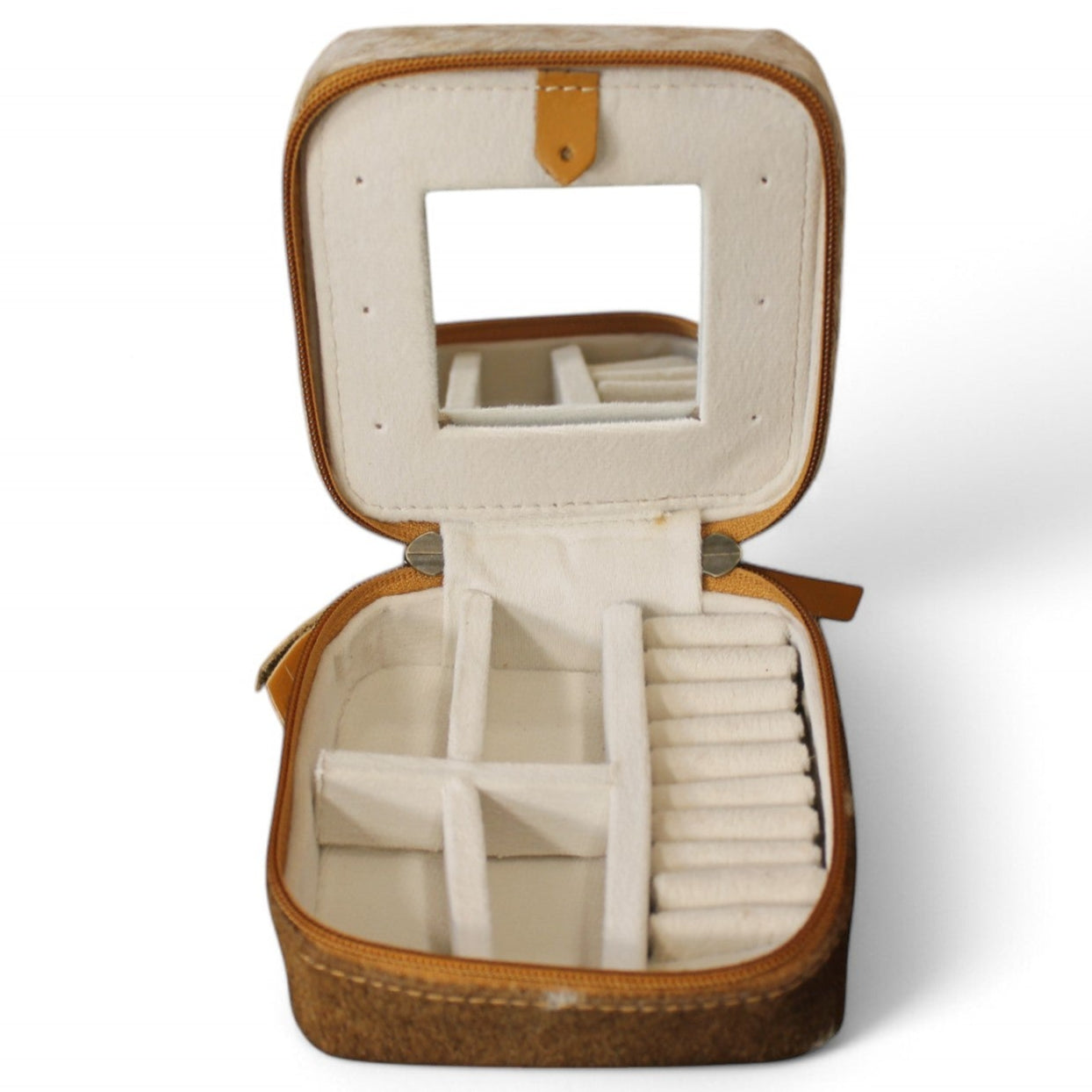 Montana Twist Genuine Leather Small Cowhide Jewelry Box - Western Floral